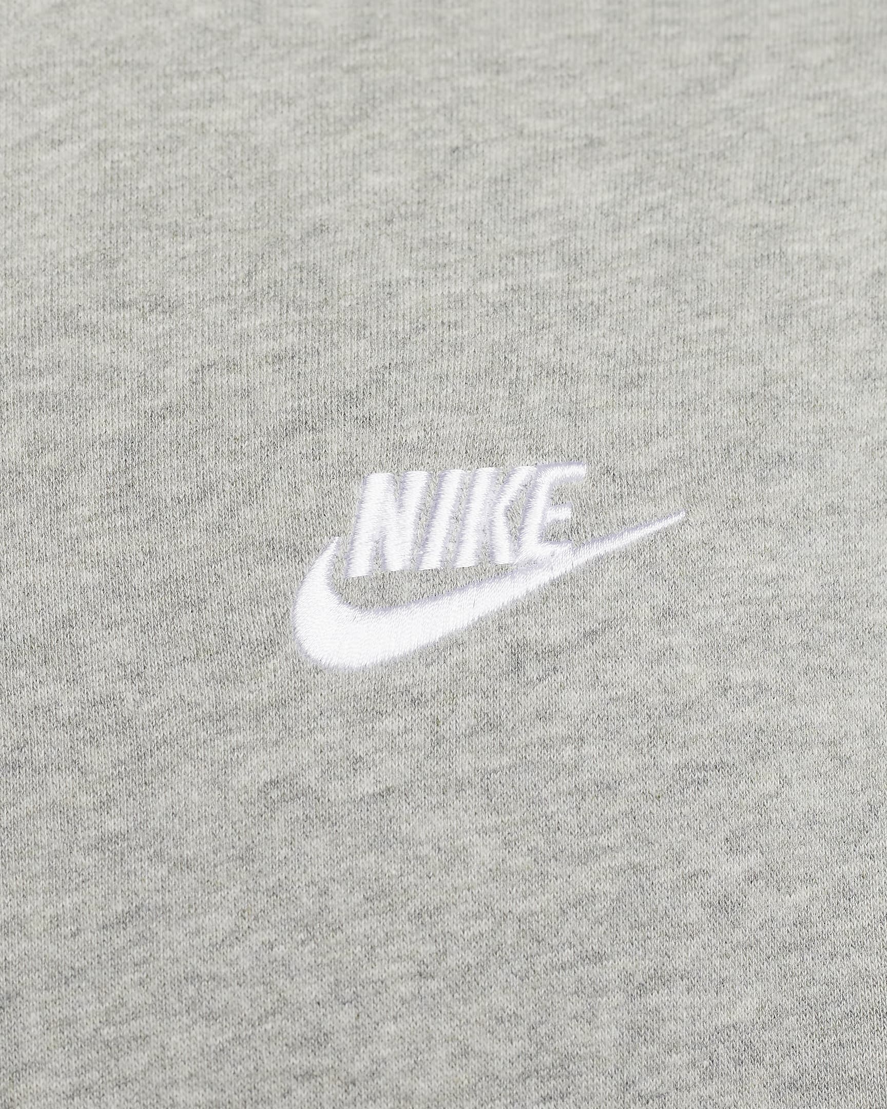 Nike Sportswear Club fleecehettegenser til herre - Dark Grey Heather/Matte Silver/Hvit