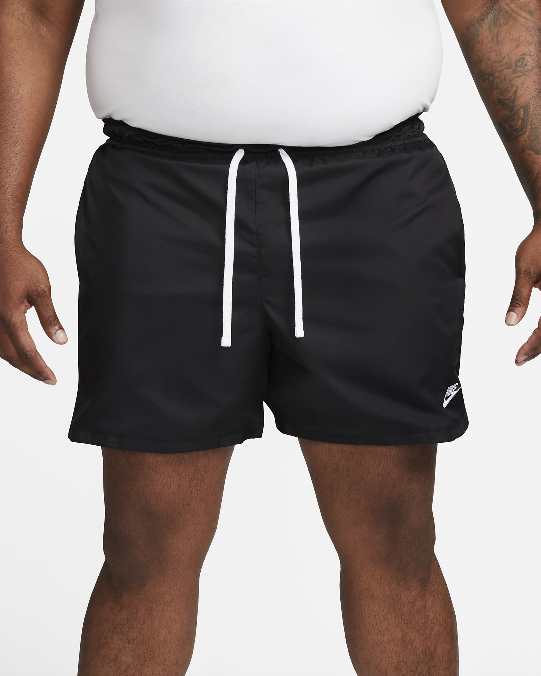 Shorts de ajuste relajado de tejido Woven forrados para hombre Nike Sportswear Sport Essentials - Negro/Blanco