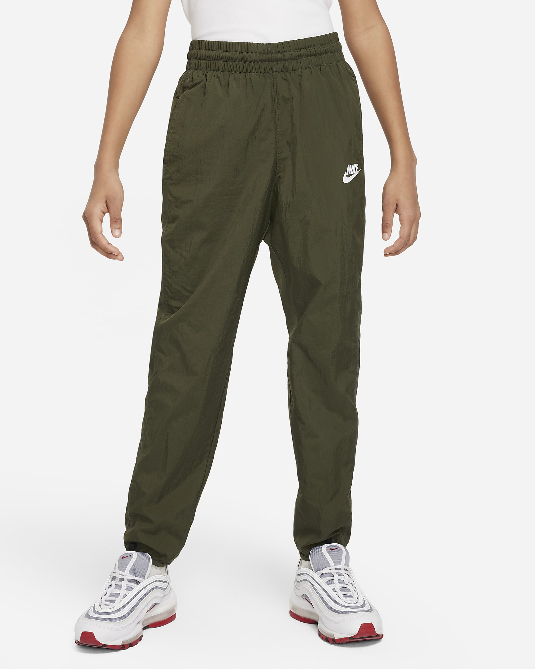 Nike Sportswear Genç Çocuk (Erkek) Eşofmanı - Cargo Khaki/Neutral Olive/Beyaz