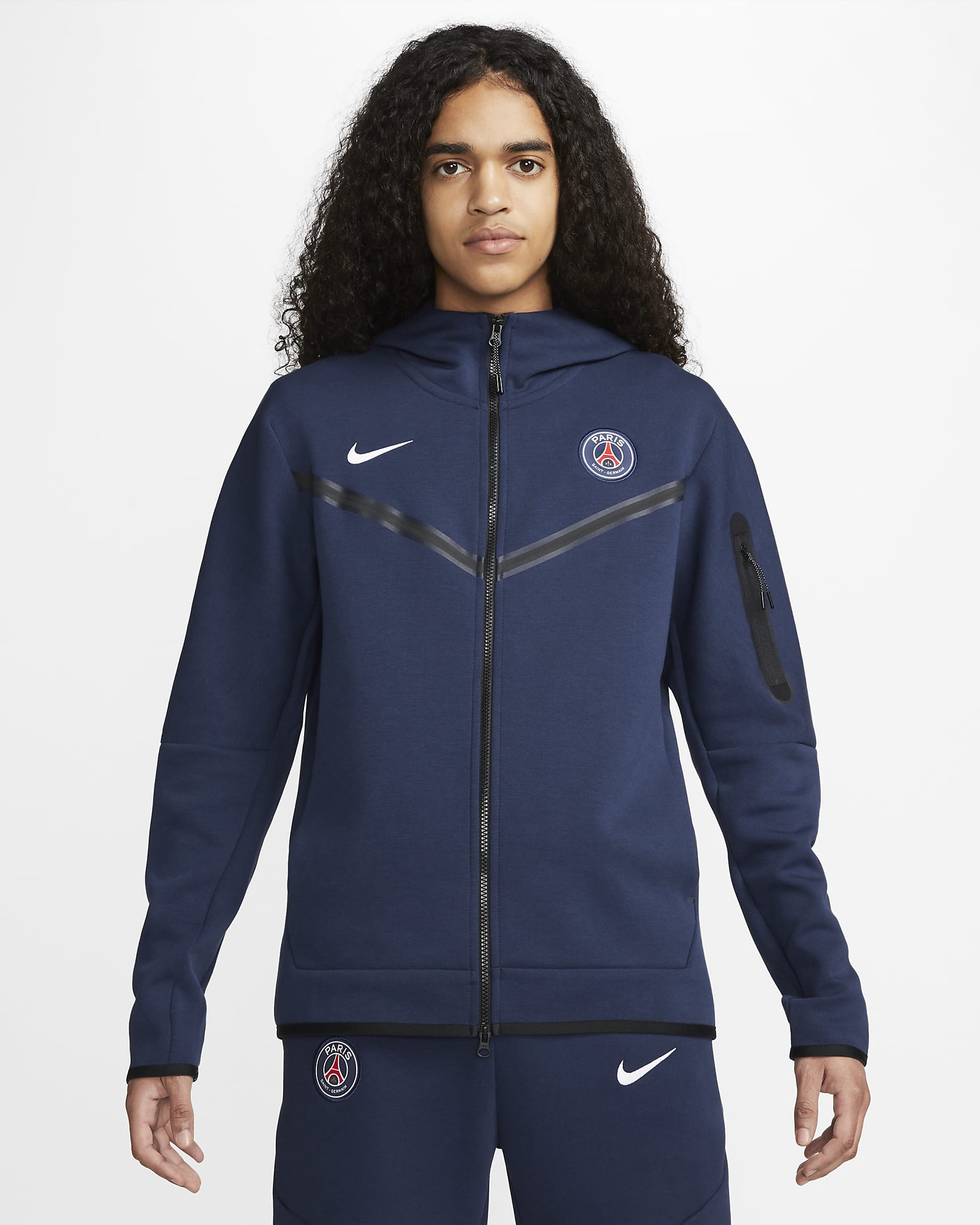 Sudadera Con Gorro De Cierre Completo Para Hombre Paris Saint Germain Tech Fleece Windrunner