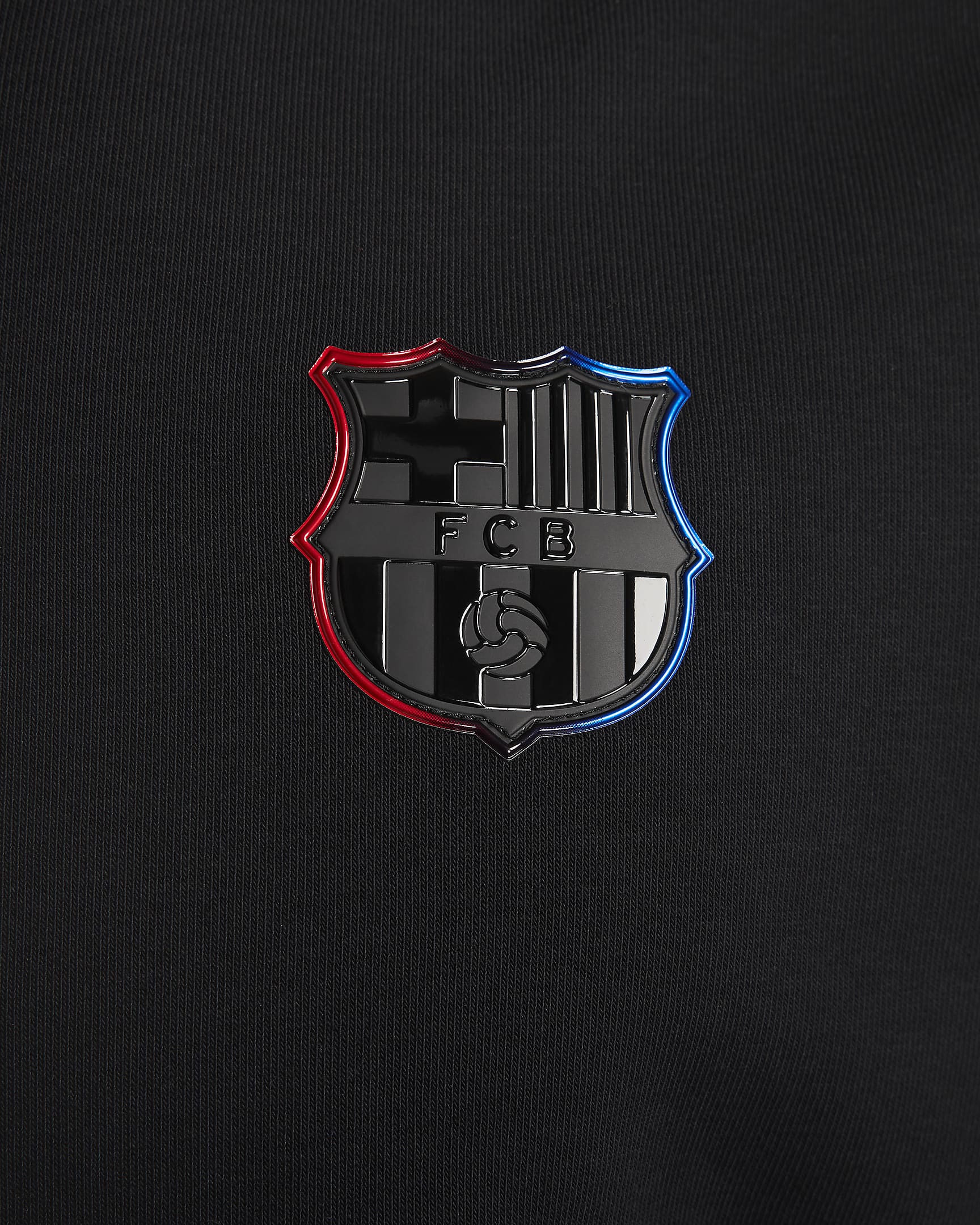 F.C. Barcelona Standard Issue Away Men's Nike Dri-FIT Football Pullover Hoodie - Black/Black