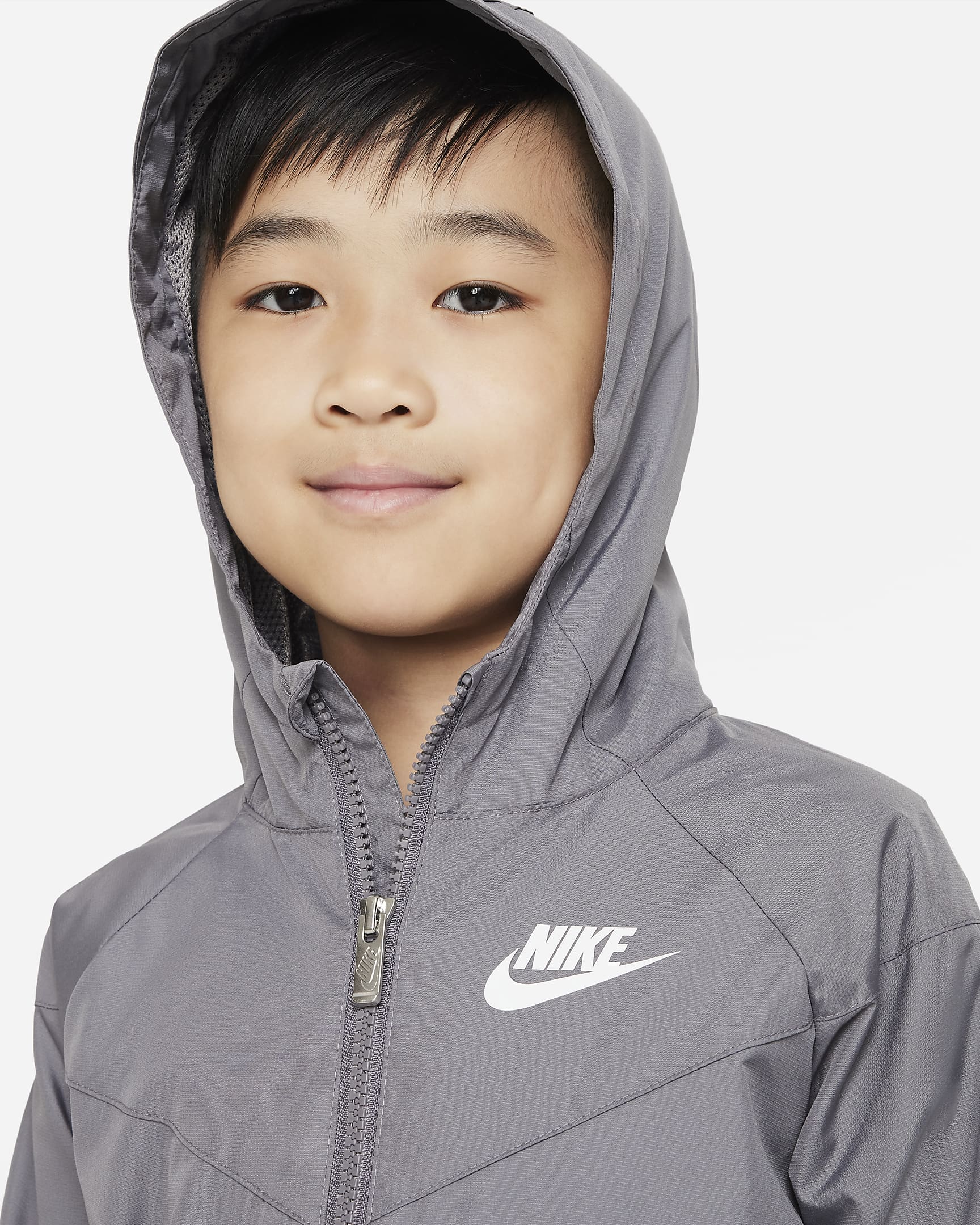 Nike Sportswear Windrunner Little Kids' Full-Zip Jacket - Smoke Grey