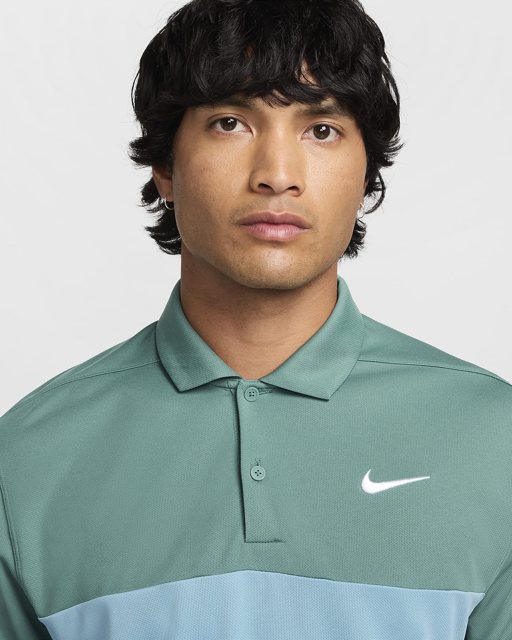 Polo da golf Dri-FIT Nike Victory+ – Uomo - Bicoastal/Midnight Navy/Denim Turquoise/Bianco