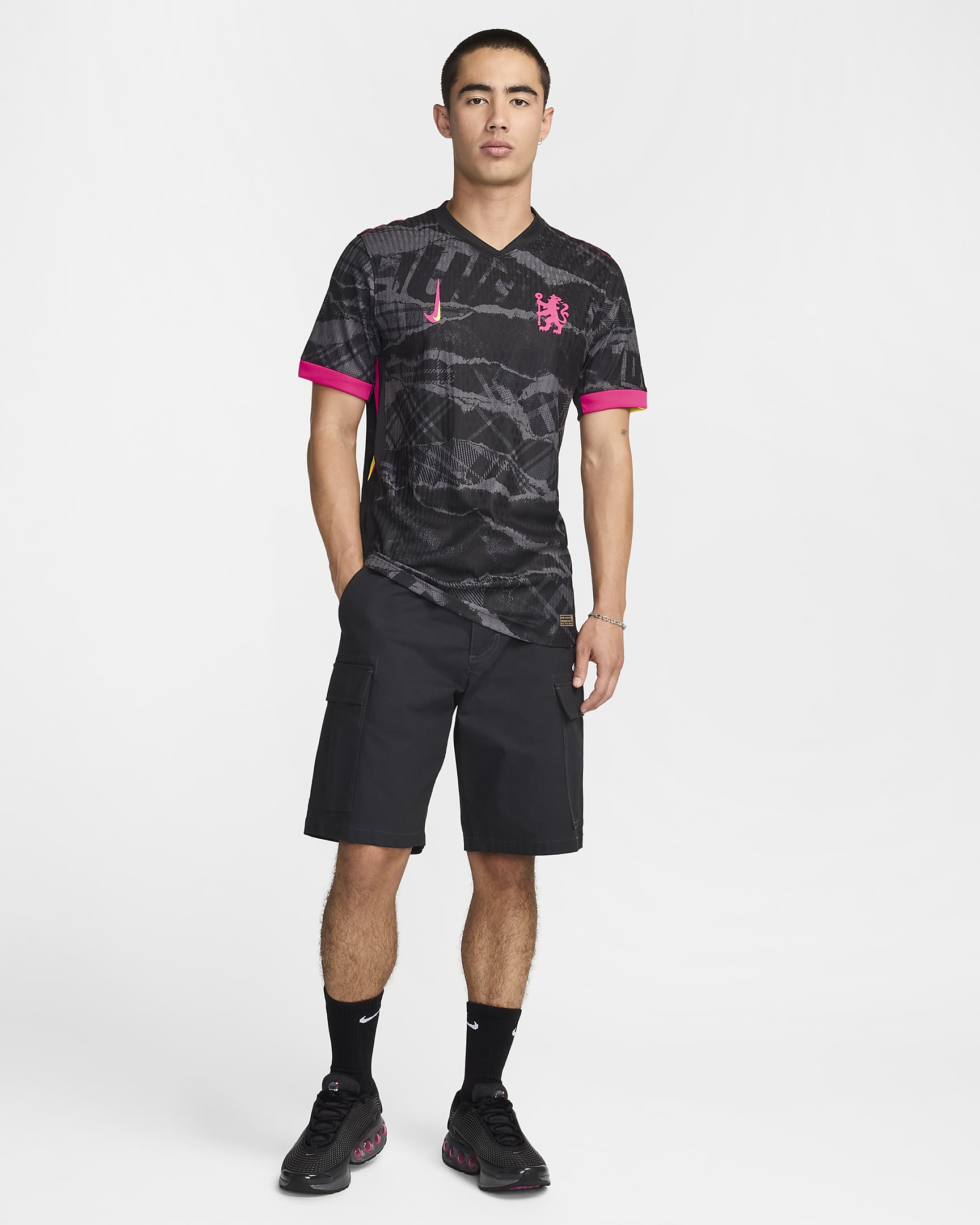 Tercera equipación Match Chelsea FC 2024/25 Camiseta de fútbol Authentic Nike Dri-FIT ADV - Hombre - Anthracite/Negro/Opti Yellow/Pink Prime