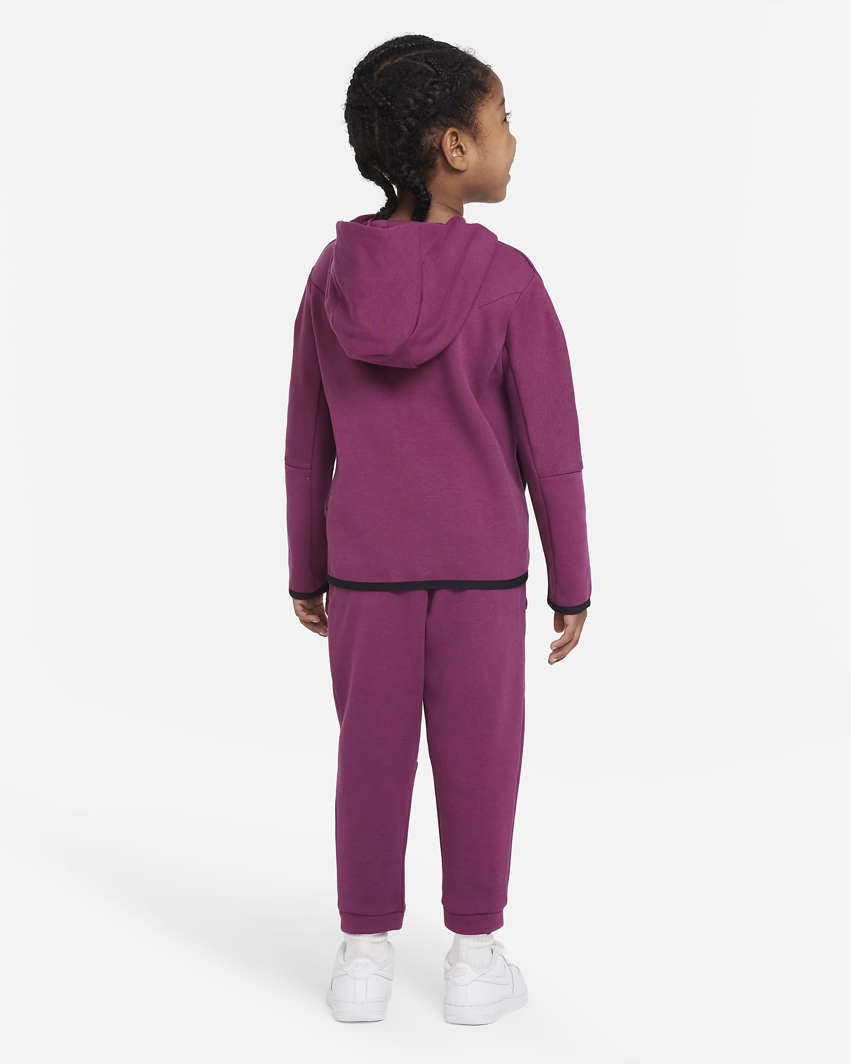 Nike Sportswear Tech Fleece Toddler Zip Hoodie and Pants Set - Rosewood