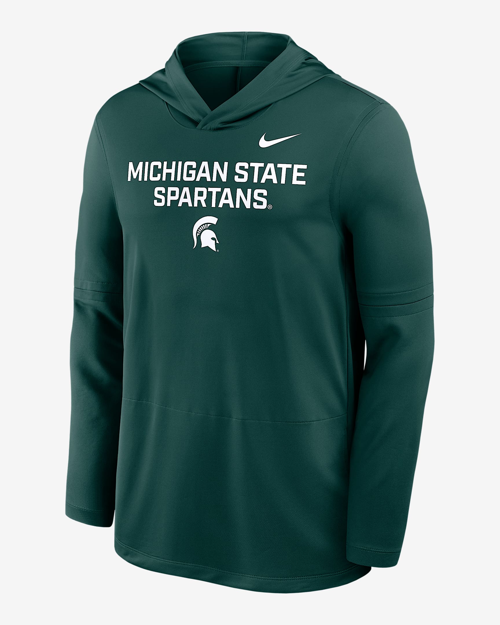 Michigan State Sideline Men's Nike Dri-FIT College Long-Sleeve Hooded Top - Green