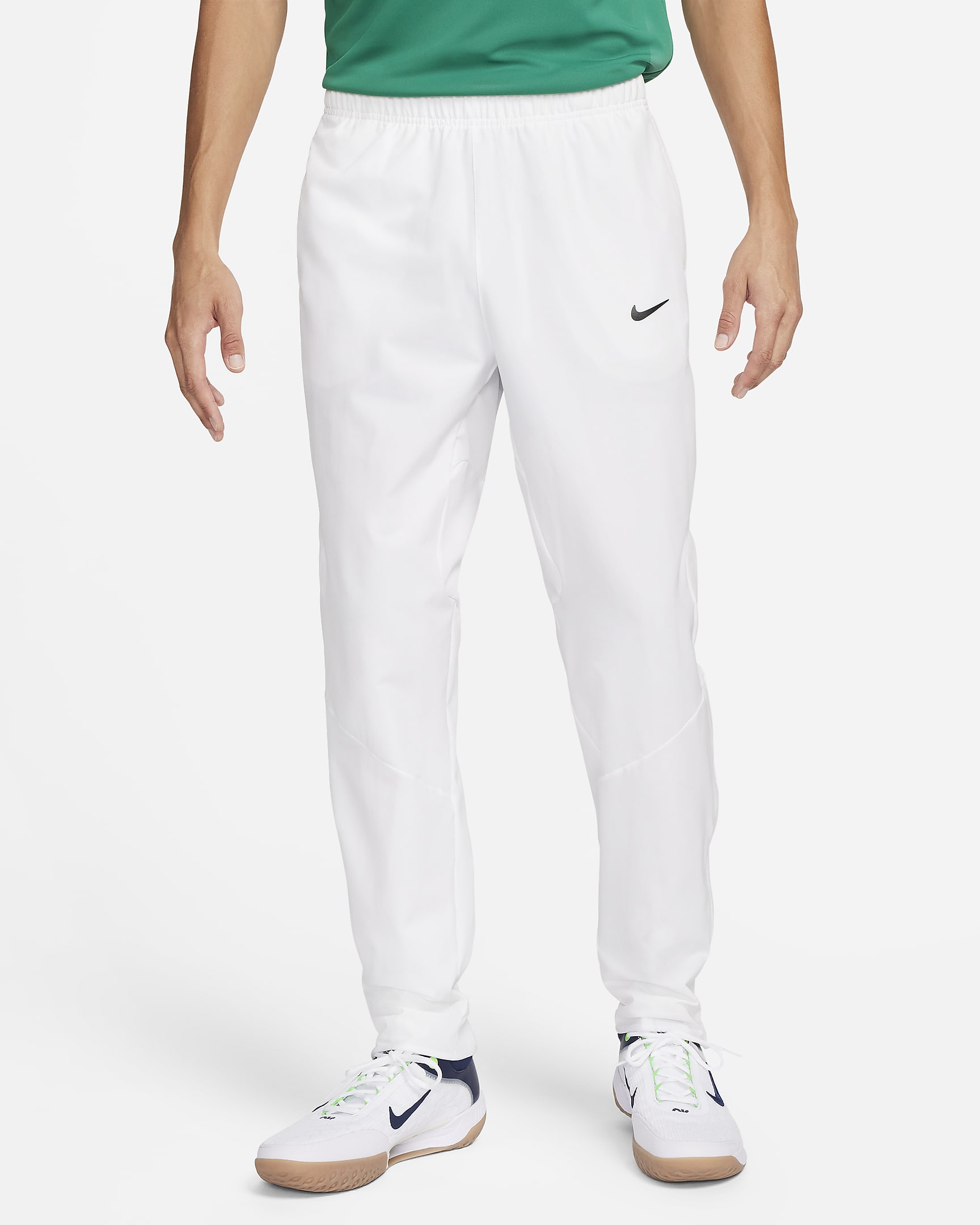 NikeCourt Advantage Men's Dri-FIT Tennis Trousers - White/Black