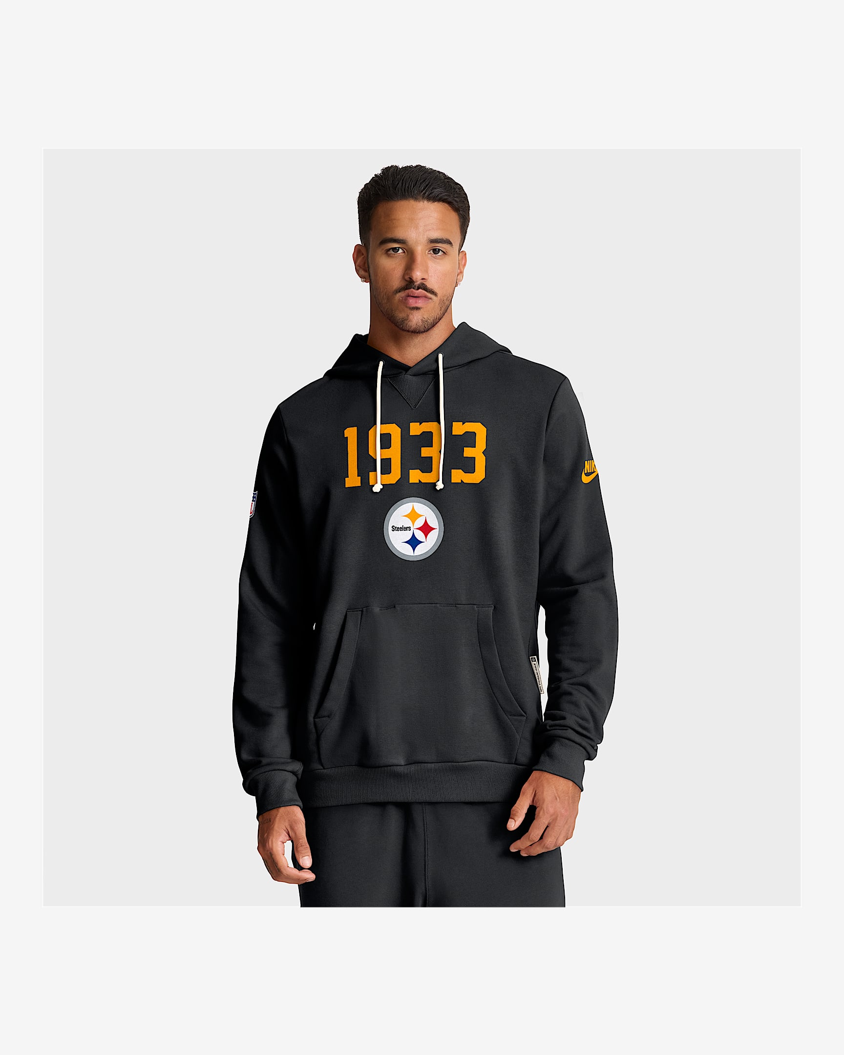 Pittsburgh Steelers Alt Onside Conversion Sideline Men's Nike Dri-FIT NFL Pullover Hoodie - Black