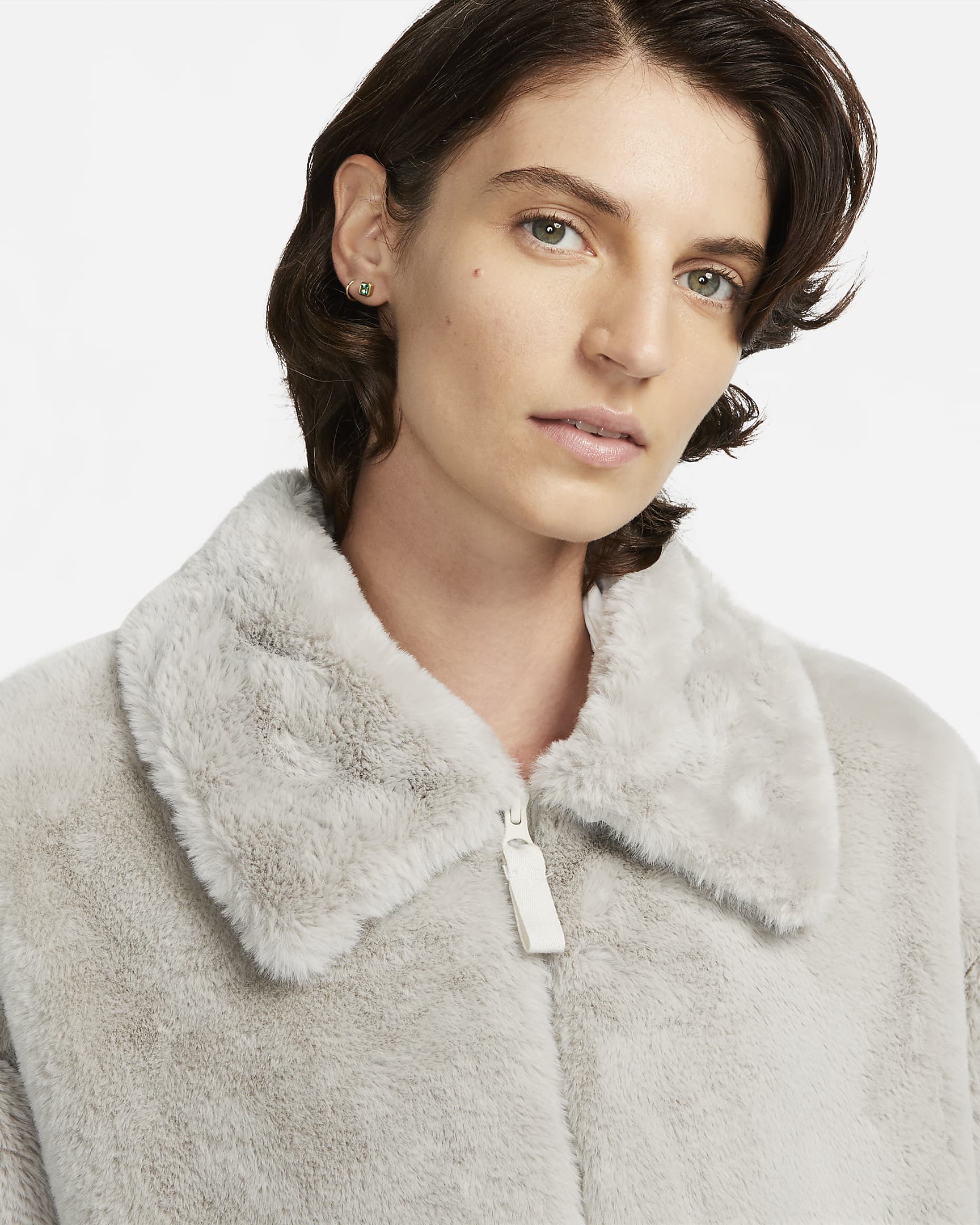 JOAU Faux Fur Coat For Women Mid-length Hooded Shaggy Warm Top Jackets Winter Long Sleeve Outerwear Pockets Overcoats