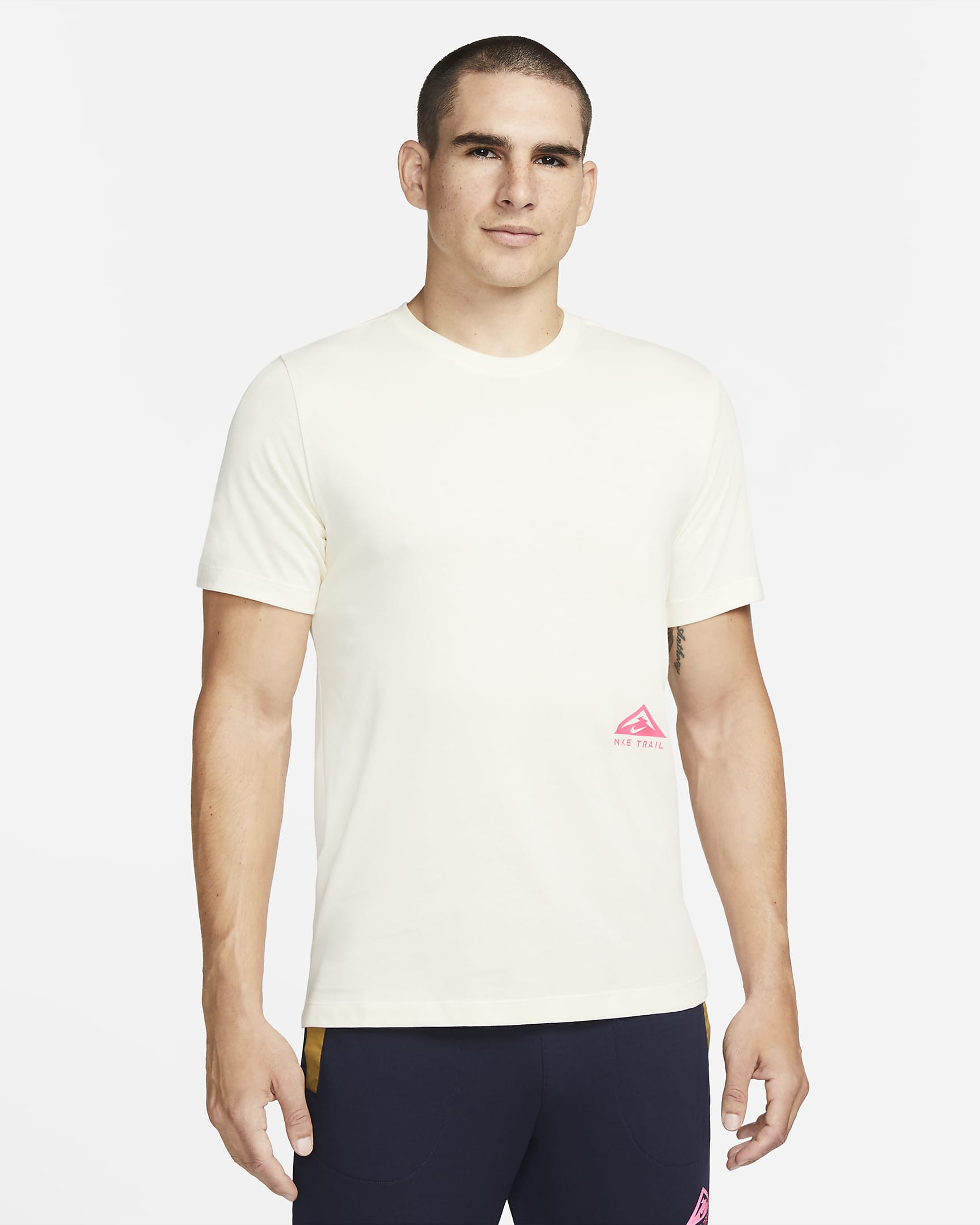 Nike Dri-FIT Men's Trail Running T-Shirt - Coconut Milk