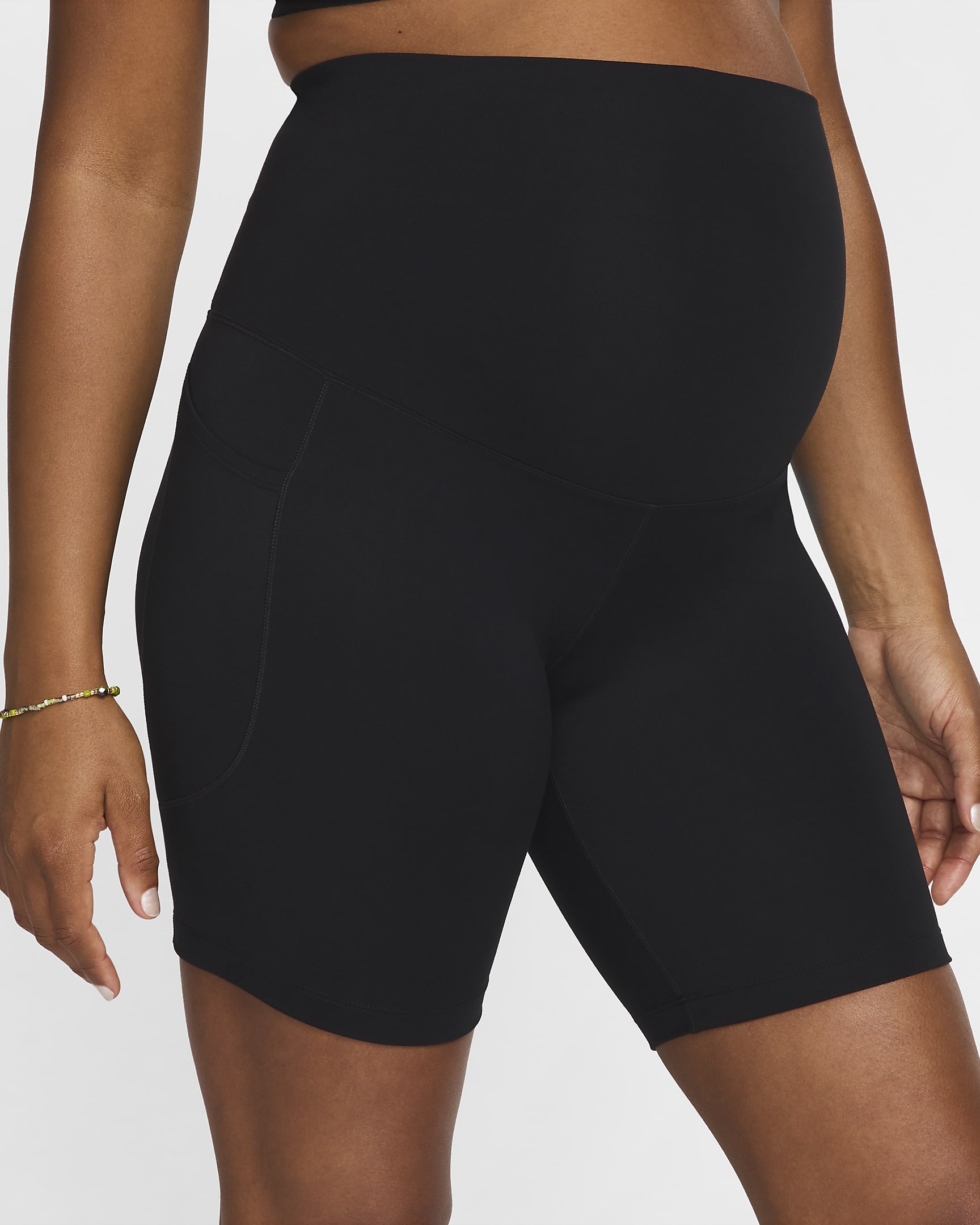 Shorts da ciclista 20 cm a vita alta Dri-FIT con tasche (Maternità) Nike (M) One – Donna - Nero