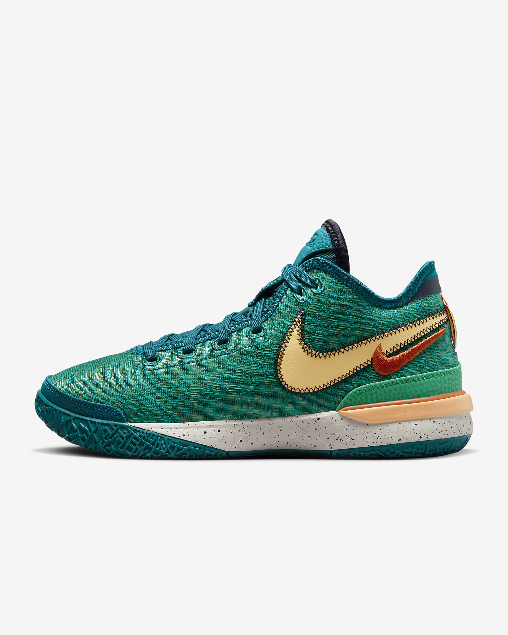 LeBron NXXT Gen Basketball Shoes - Geode Teal/Melon Tint/Stadium Green/Campfire Orange