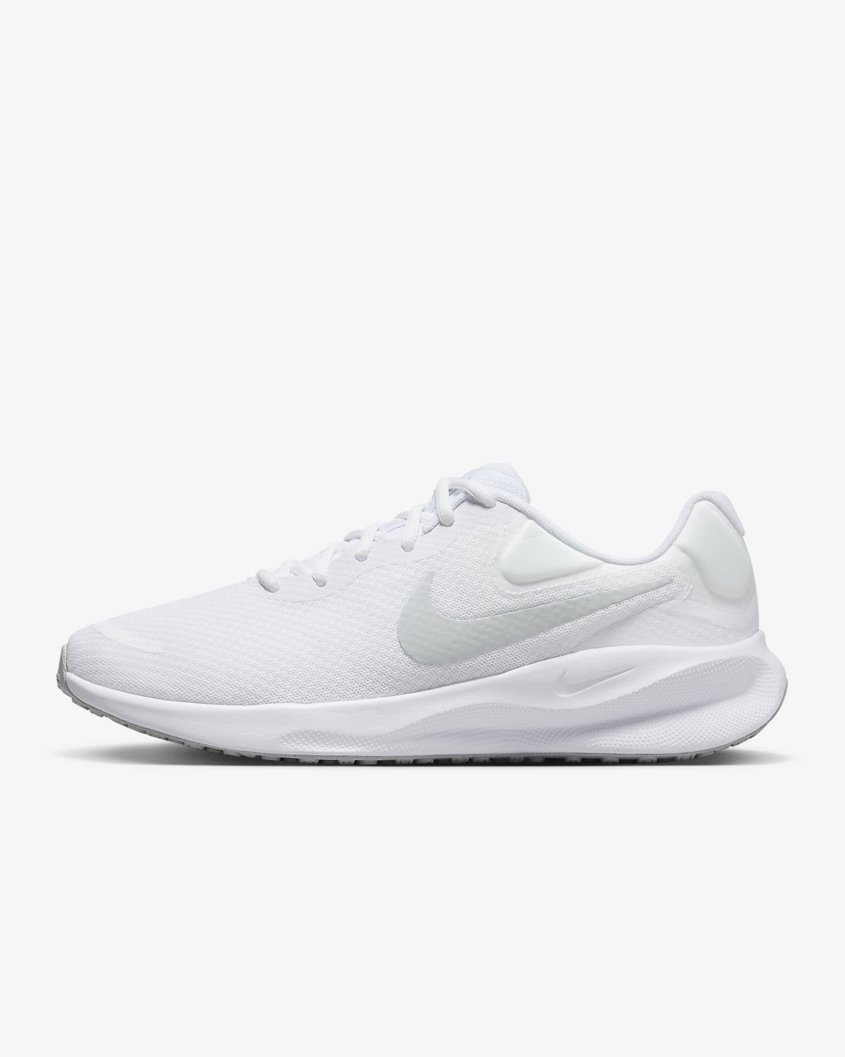 Nike Revolution 7 Men's Road Running Shoes - White/White/Pure Platinum