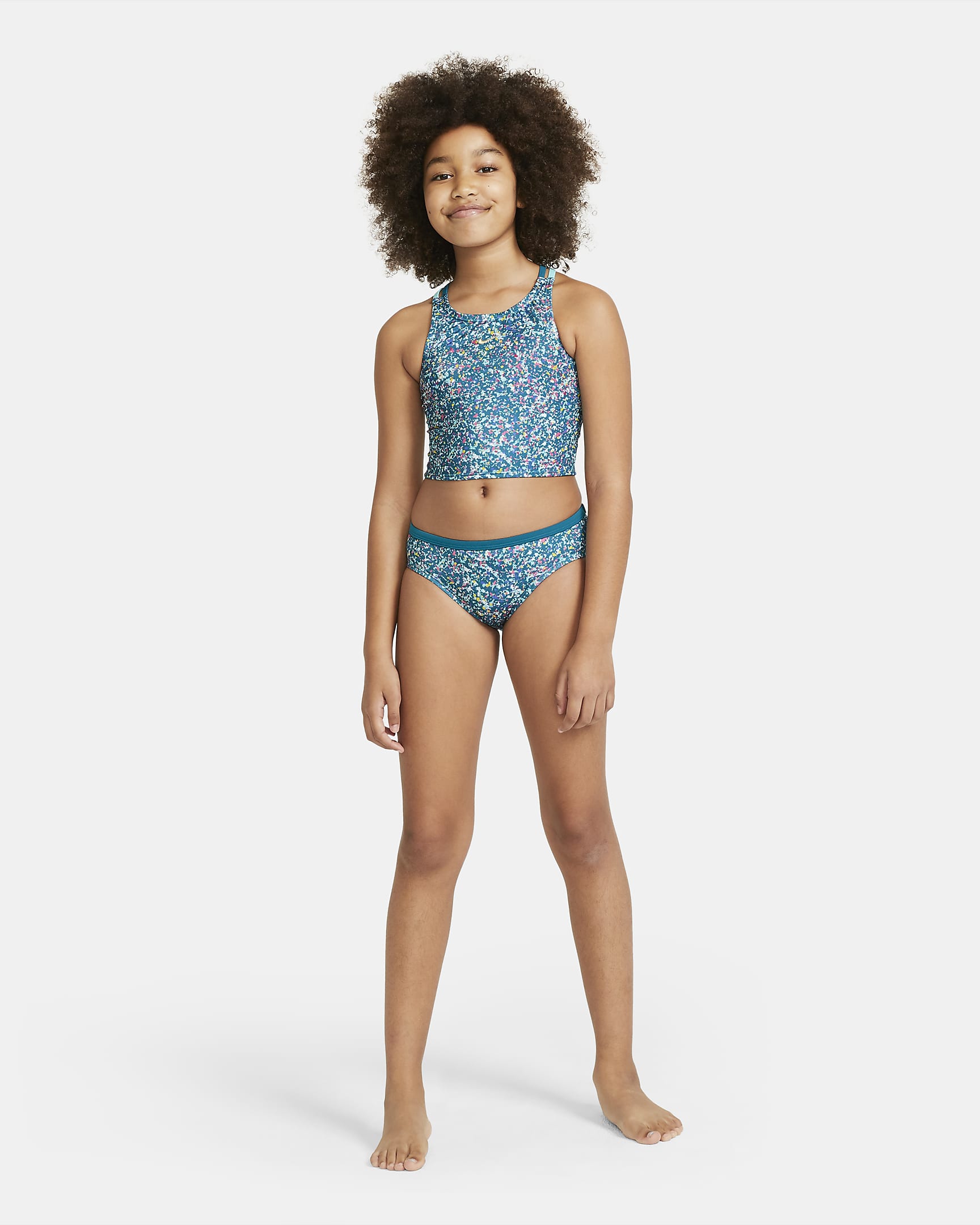 Nike Big Kids' (Girls') Spiderback Bikini Set - Bright Spruce