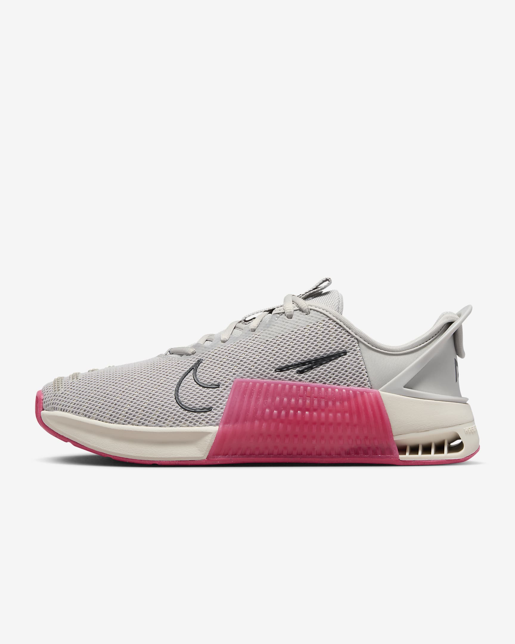 Chaussure d'entraînement Nike Metcon 9 EasyOn pour femme - Light Iron Ore/Light Orewood Brown/Aster Pink/Noir