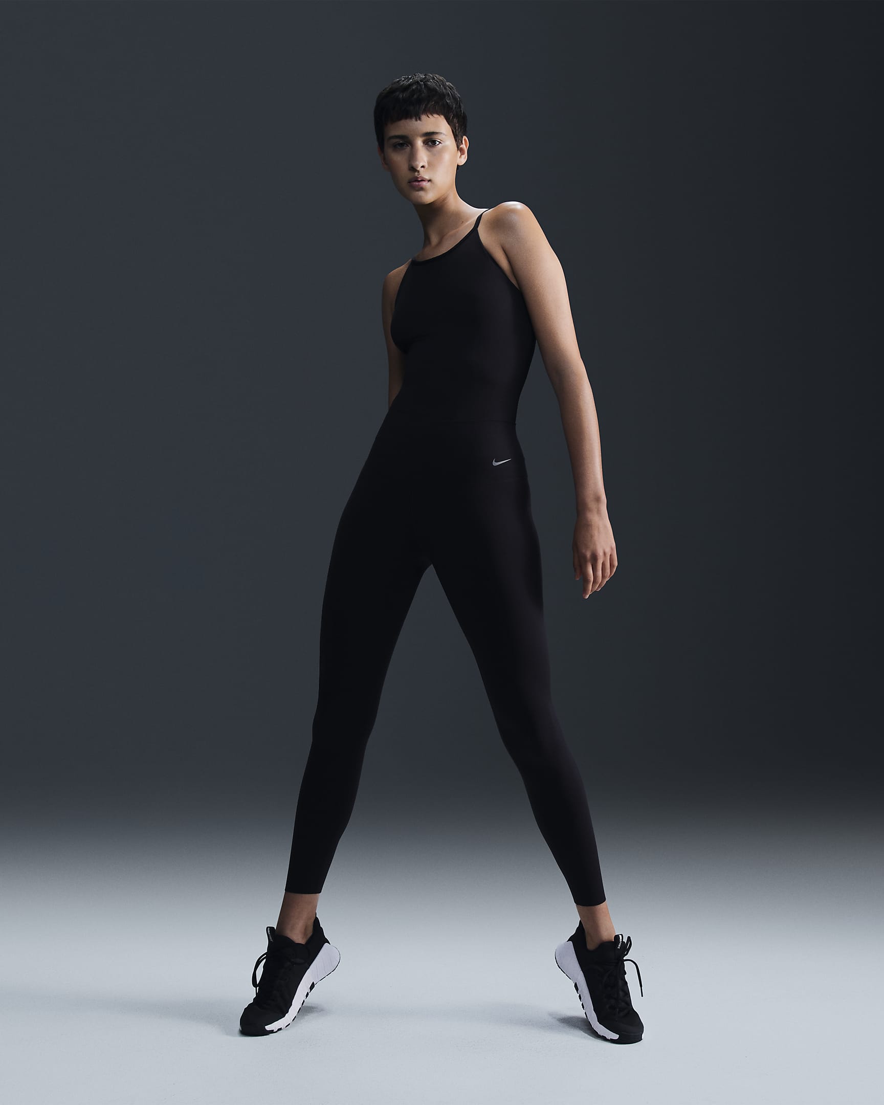 Legging 7/8 à taille haute et maintien léger Nike Zenvy pour femme - Noir/Noir