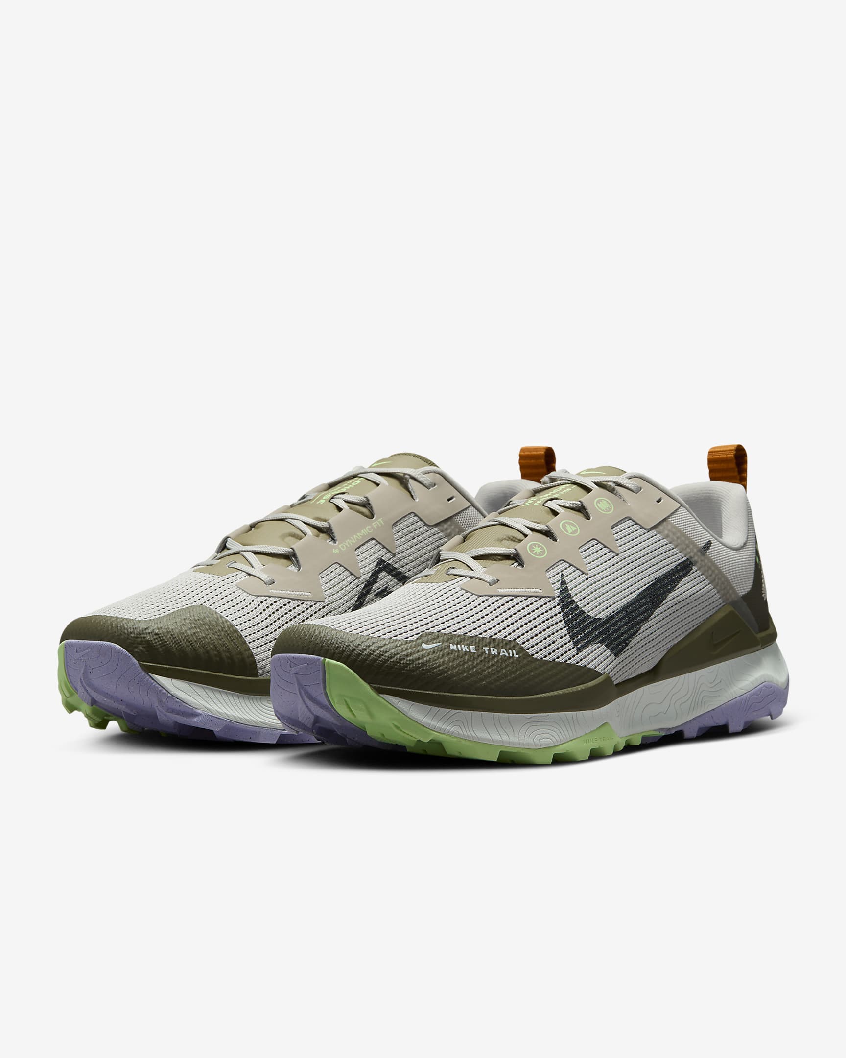 Nike Wildhorse 8 Men's Trail-Running Shoes - Light Iron Ore/Lilac Bloom/Medium Olive/Anthracite