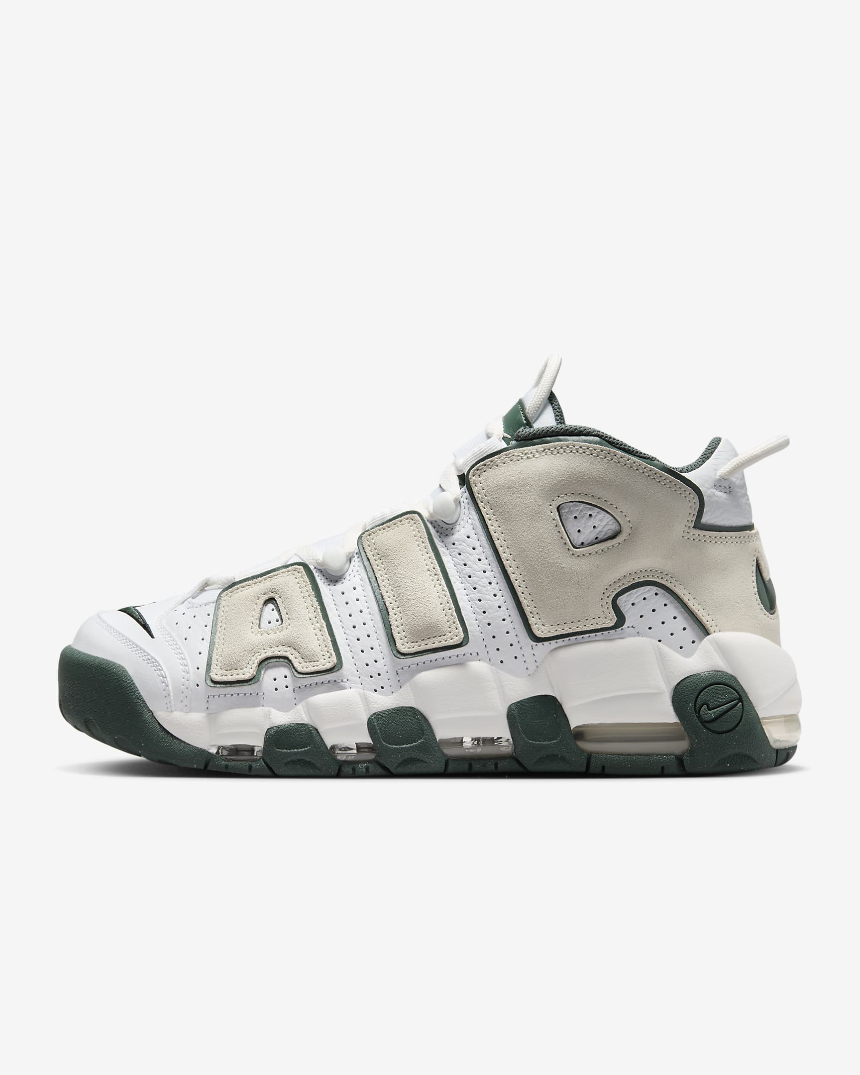 Tenis para hombre Nike Air More Uptempo '96 - Blanco/Verde vintage/Blanco cumbre/Mar de cristal