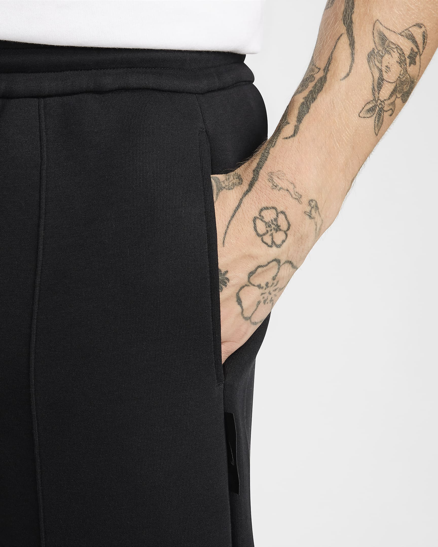 Pantaloni sartoriali in fleece Nike Tech – Uomo - Nero/Nero