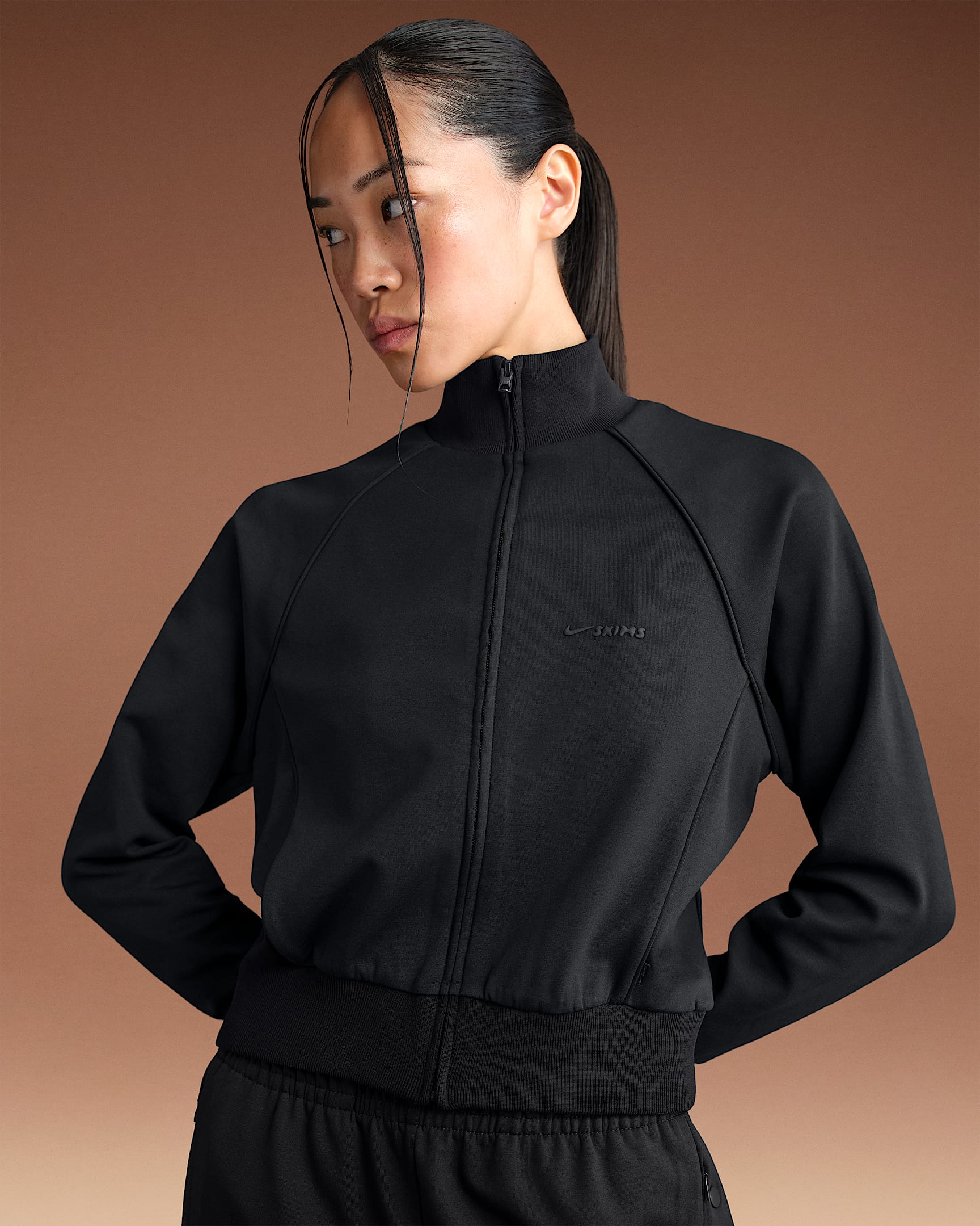 NikeSKIMS Matte Tricot Women's Track Jacket - NSKM OBSIDIAN