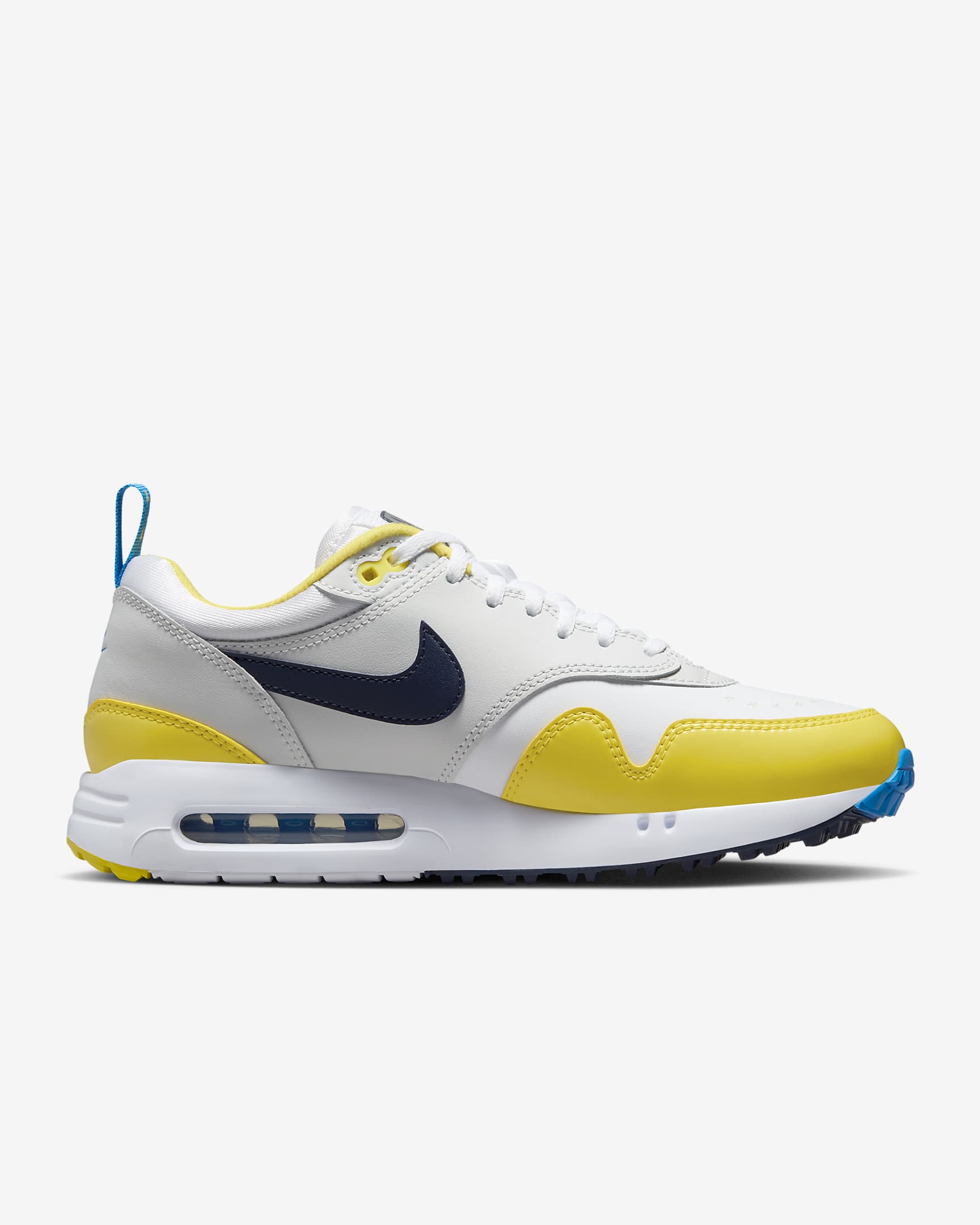 Scarpa da golf Nike Air Max 1 '86 OG G NRG – Uomo - Bianco/Tour Yellow/Photo Blue/Ossidiana