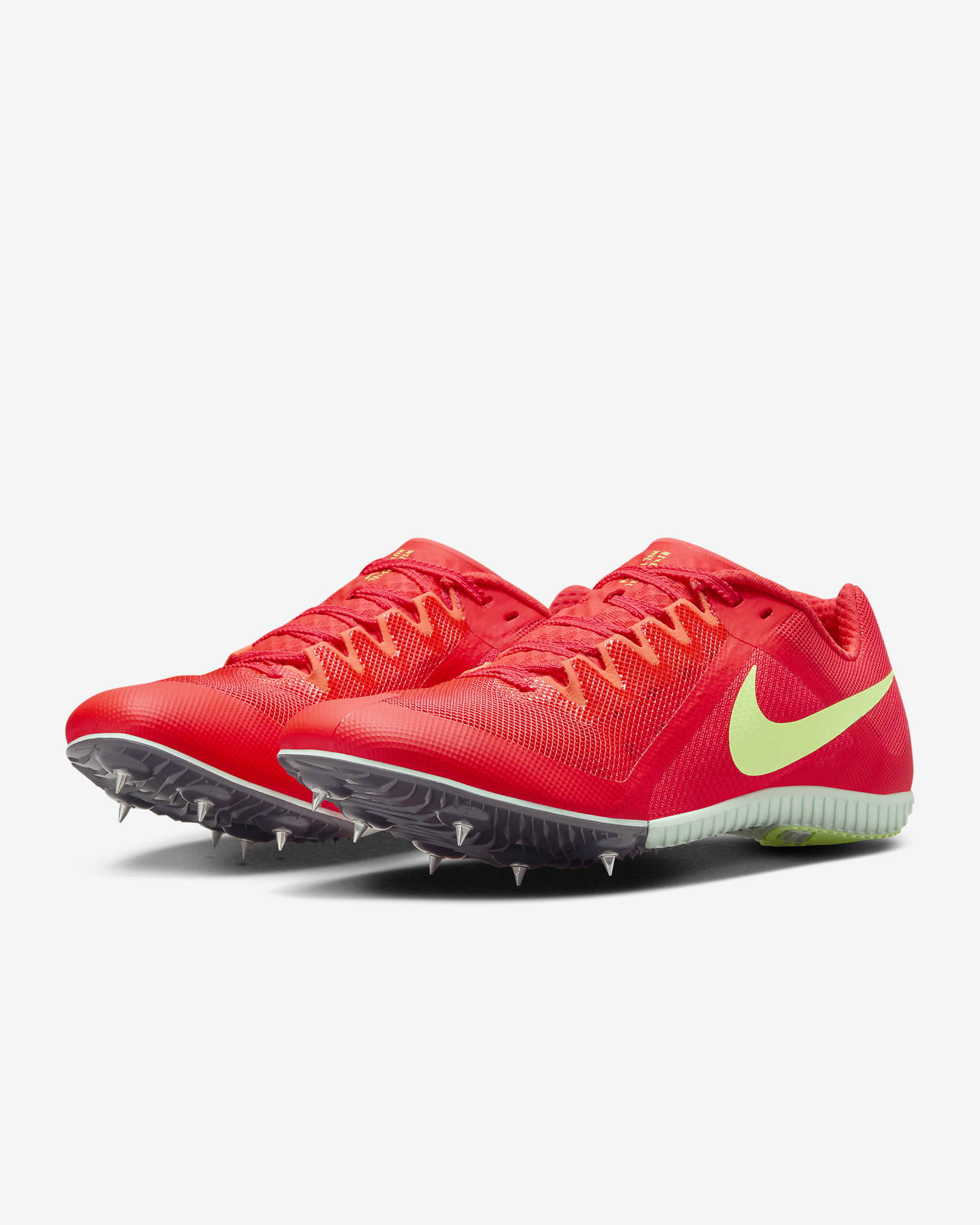 Nike Zoom Rival Track & Field Multi-Event Spikes - Bright Crimson/Lime Blast/Barely Volt/Washed Coral