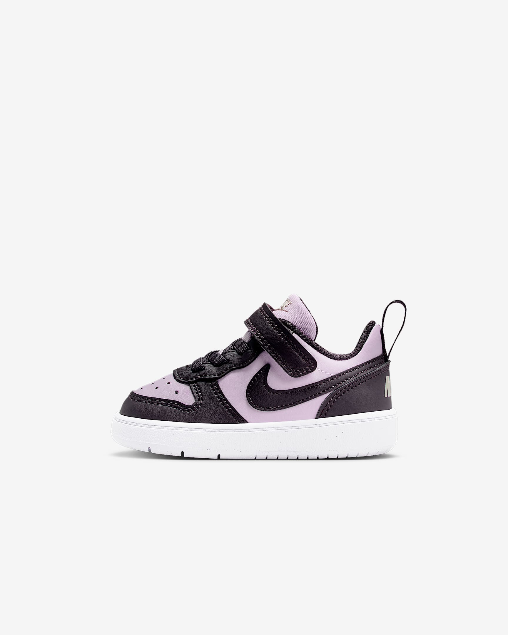 Tenis para bebé e infantil Nike Court Borough Low Recraft - Rosado partícula/Militar claro/Blanco/Marrón terciopelo