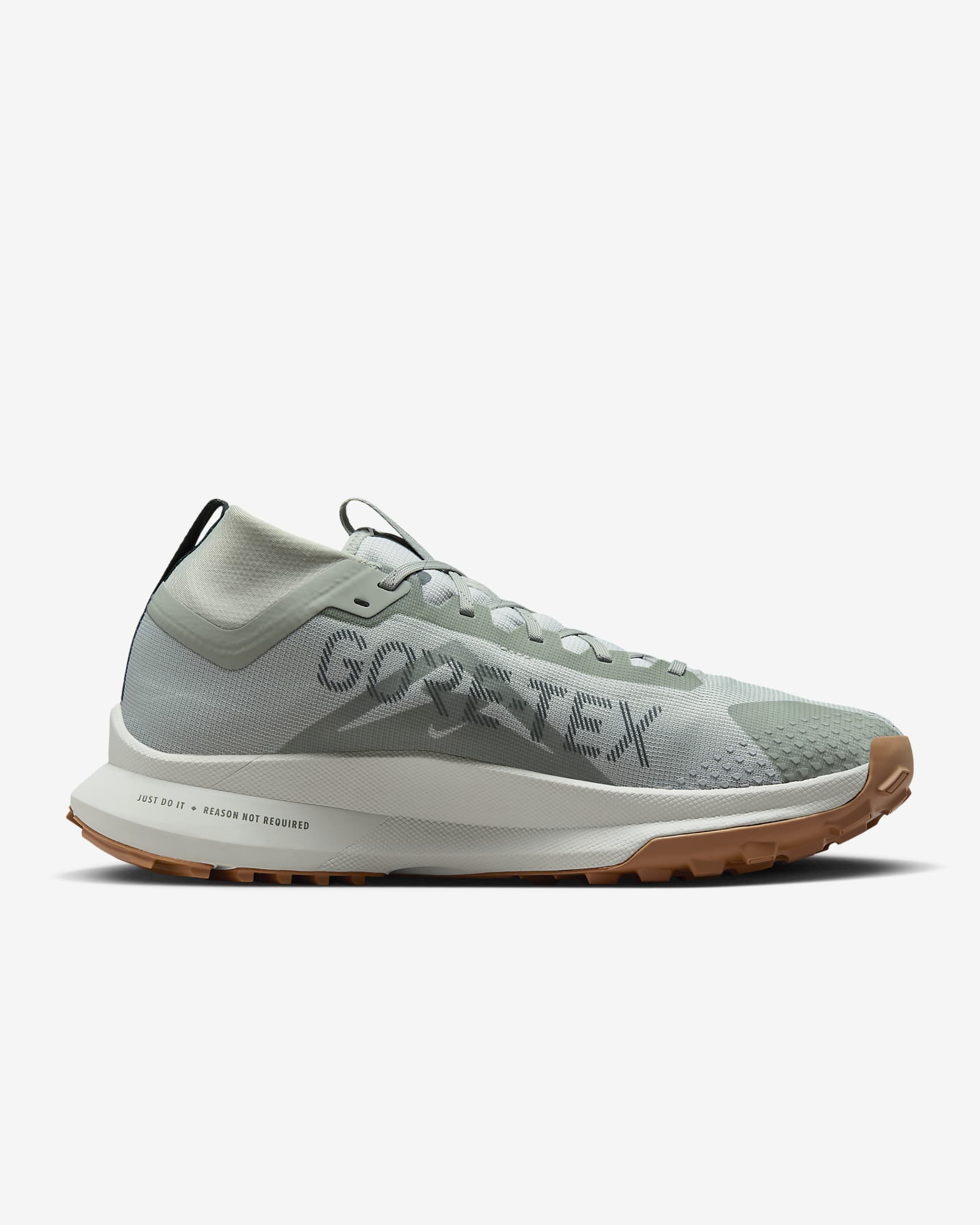 Vandafvisende Nike Pegasus Trail 4 GORE-TEX-trailløbesko til mænd - Jade Horizon/Light Silver/Gum Medium Brown/Vintage Green