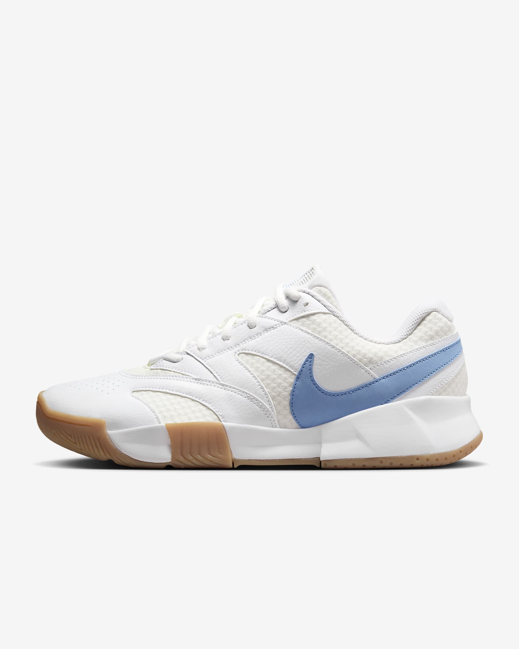 NikeCourt Lite 4 男款網球鞋 - 白色/Sail/Gum Light Brown/Light Blue