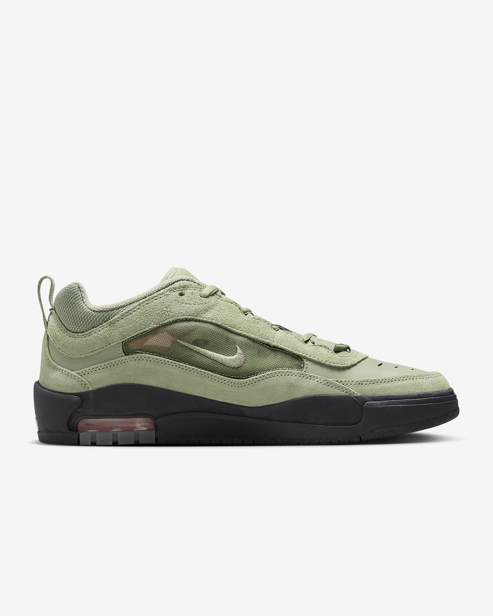 รองเท้าผู้ชาย Nike Air Max Ishod - Oil Green/Oil Green/Safety Orange/Oil Green