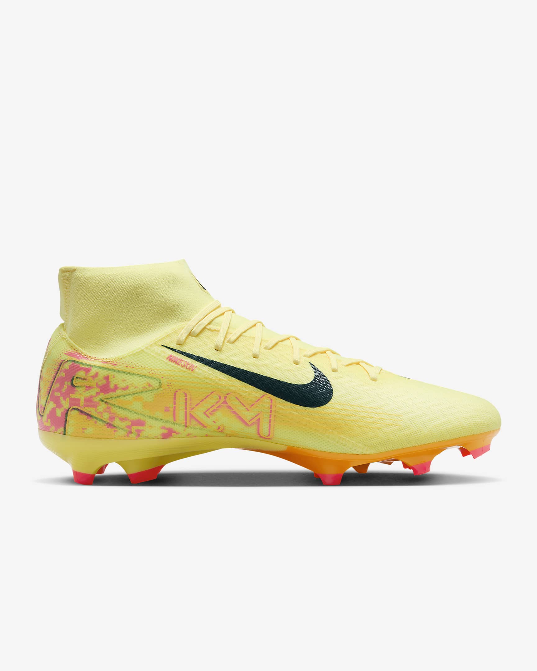 Chuteiras de futebol de cano alto MG Nike Mercurial Superfly 10 Academy "Kylian Mbappé" - Laranja Laser claro/Armory Navy