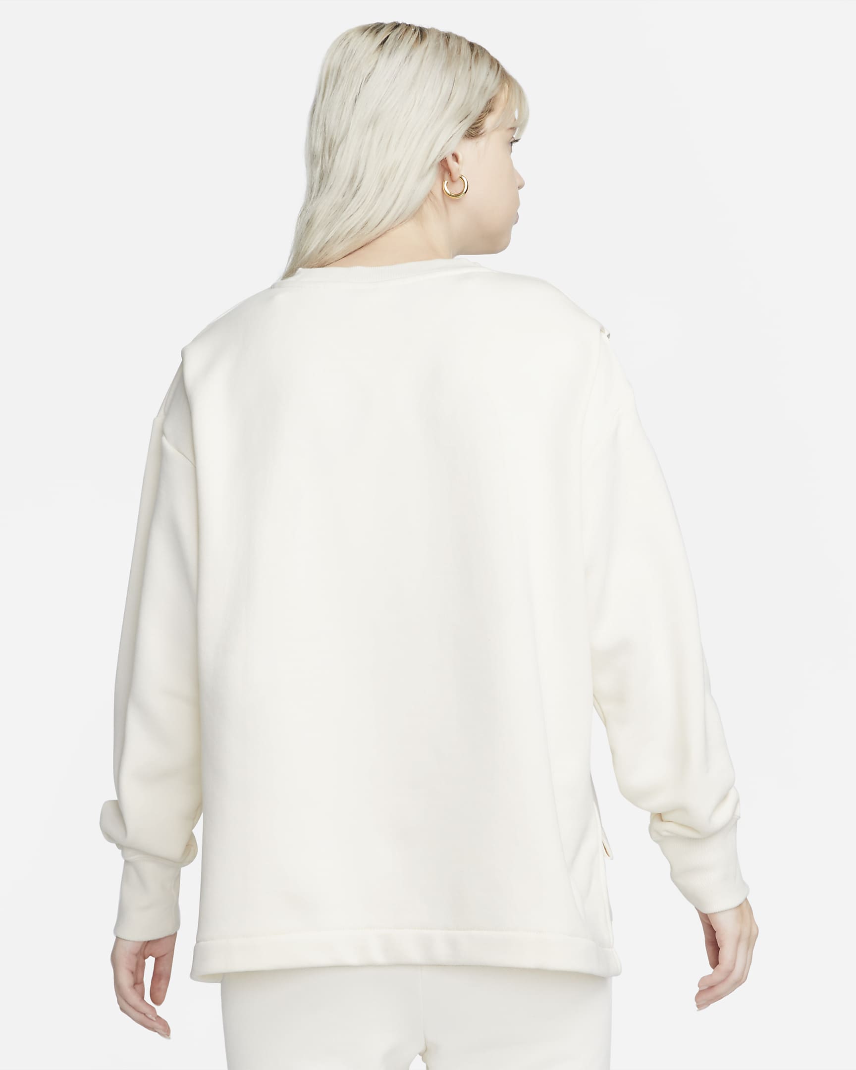 Nike Sportswear Modern Fleece Women's Oversized French Terry Crew-Neck Sweatshirt - Pure/Sesame