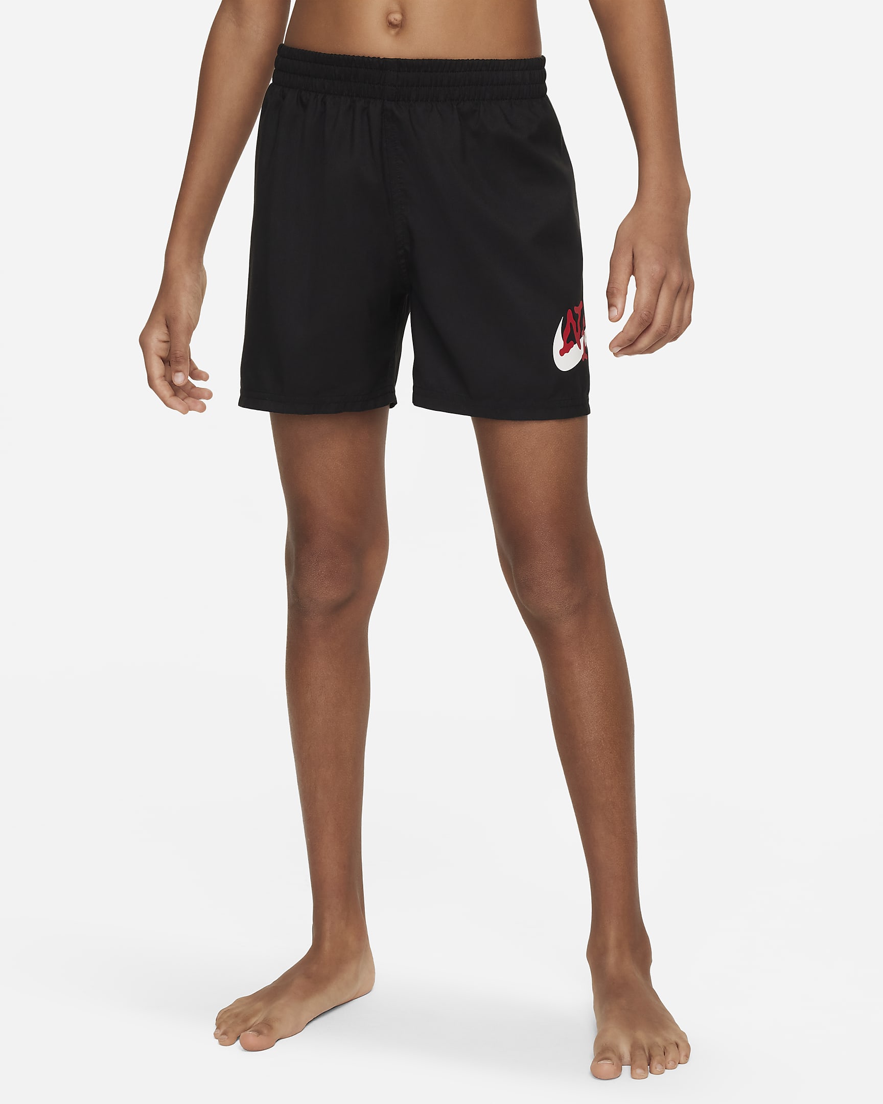 Shorts de vóleibol de 10 cm para niño talla grande Nike Swim Scribble - Negro