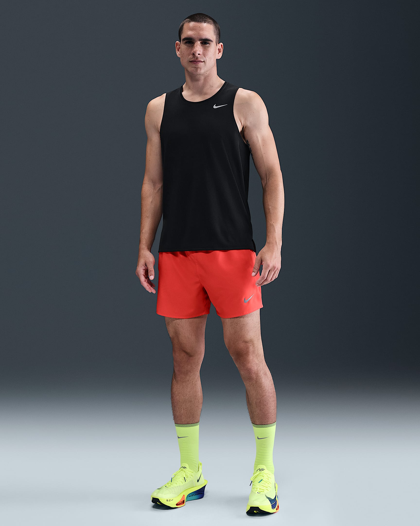 Nike Challenger Men's Dri-FIT 13cm (approx.) Brief-lined Running Shorts - Bright Crimson/Bright Crimson/Black