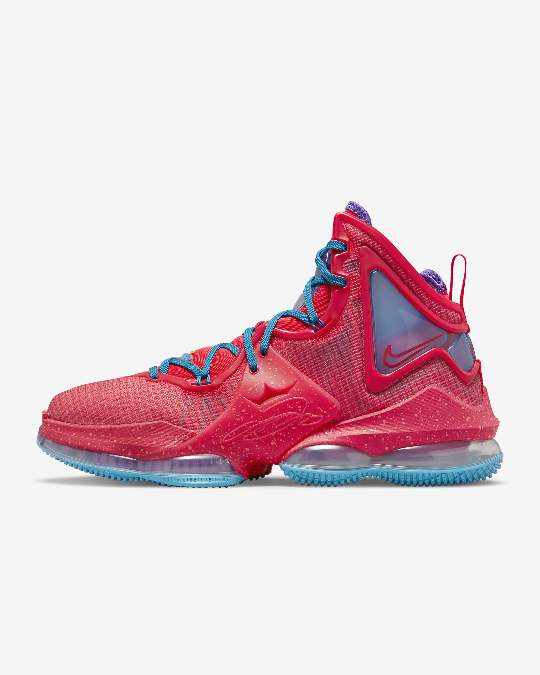 LeBron 19 Basketball Shoes - Siren Red/Laser Blue/Psychic Purple/Siren Red