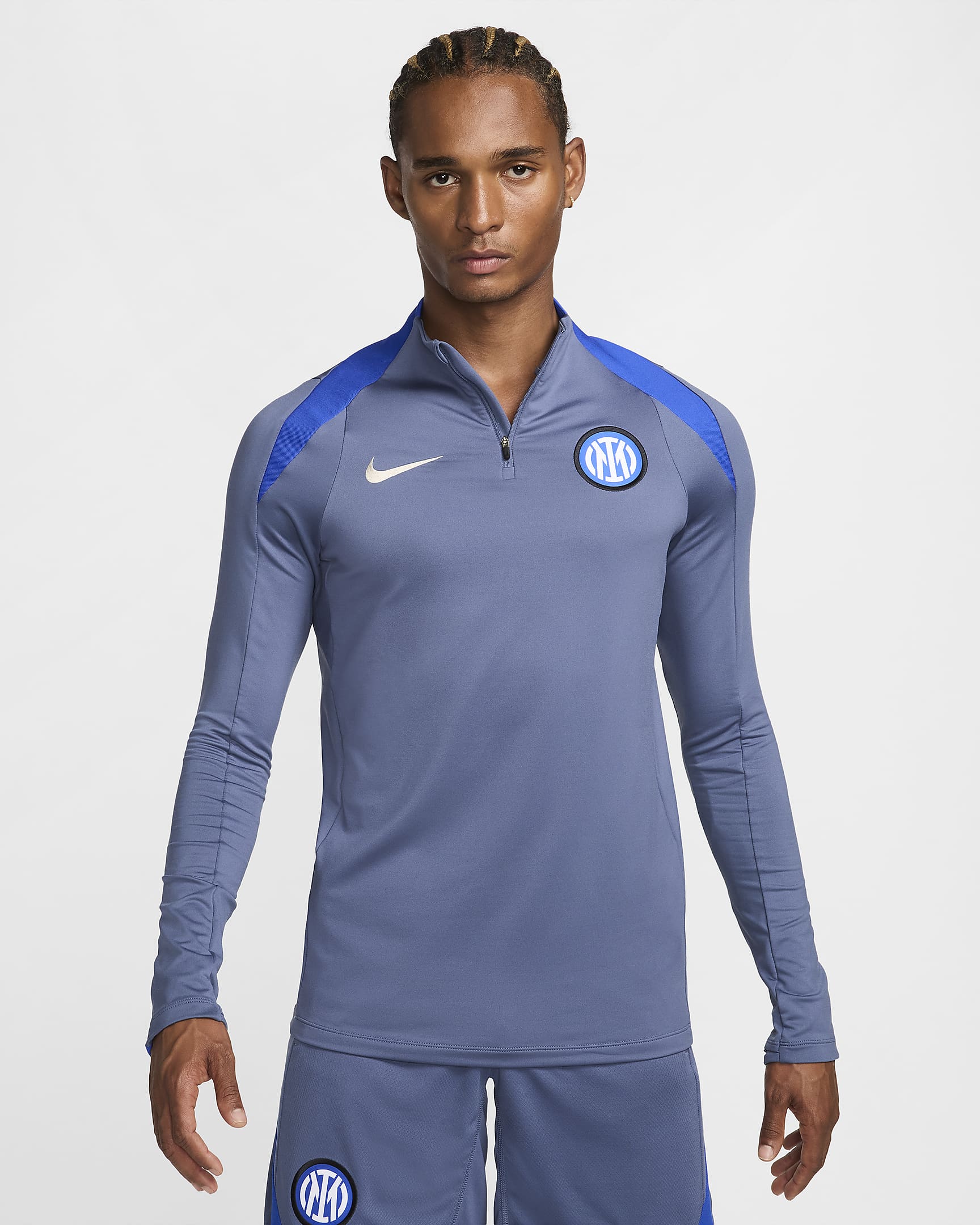 Inter Milan Strike Men's Nike Dri-FIT Football Drill Top - Diffused Blue/Lyon Blue/Sand Drift