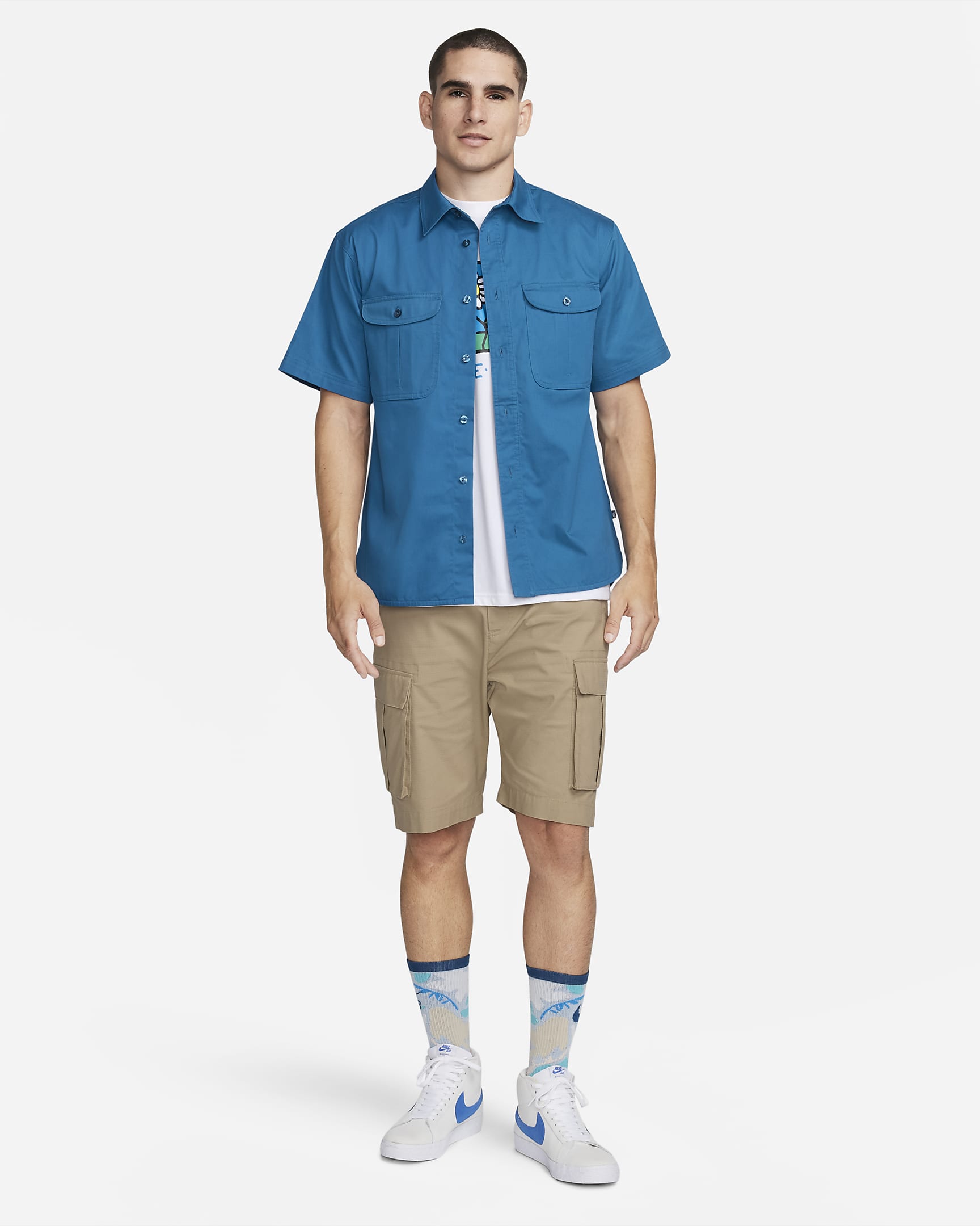 Nike SB Tanglin Short-sleeve Woven Button-up Skate Top. Nike UK