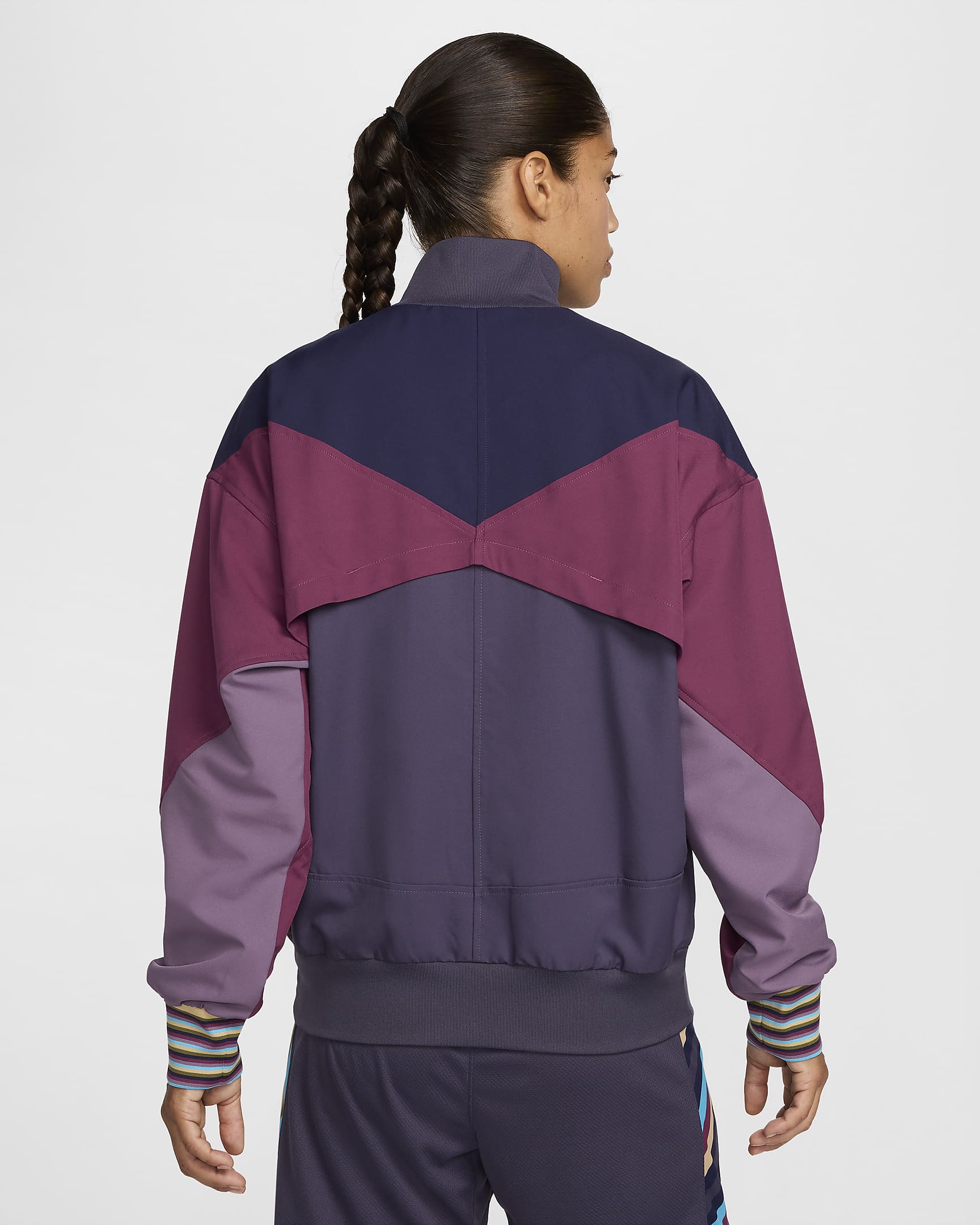 Giacca da calcio Nike Dri-FIT Inghilterra Strike da donna – Away - Dark Raisin/Purple Ink/Sesame