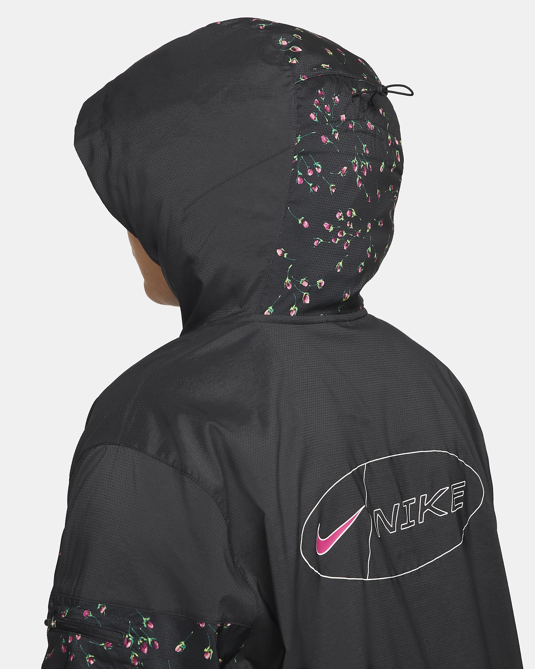 Nike Icon Clash Women's Woven Running Jacket (Plus Size) - Black/Black