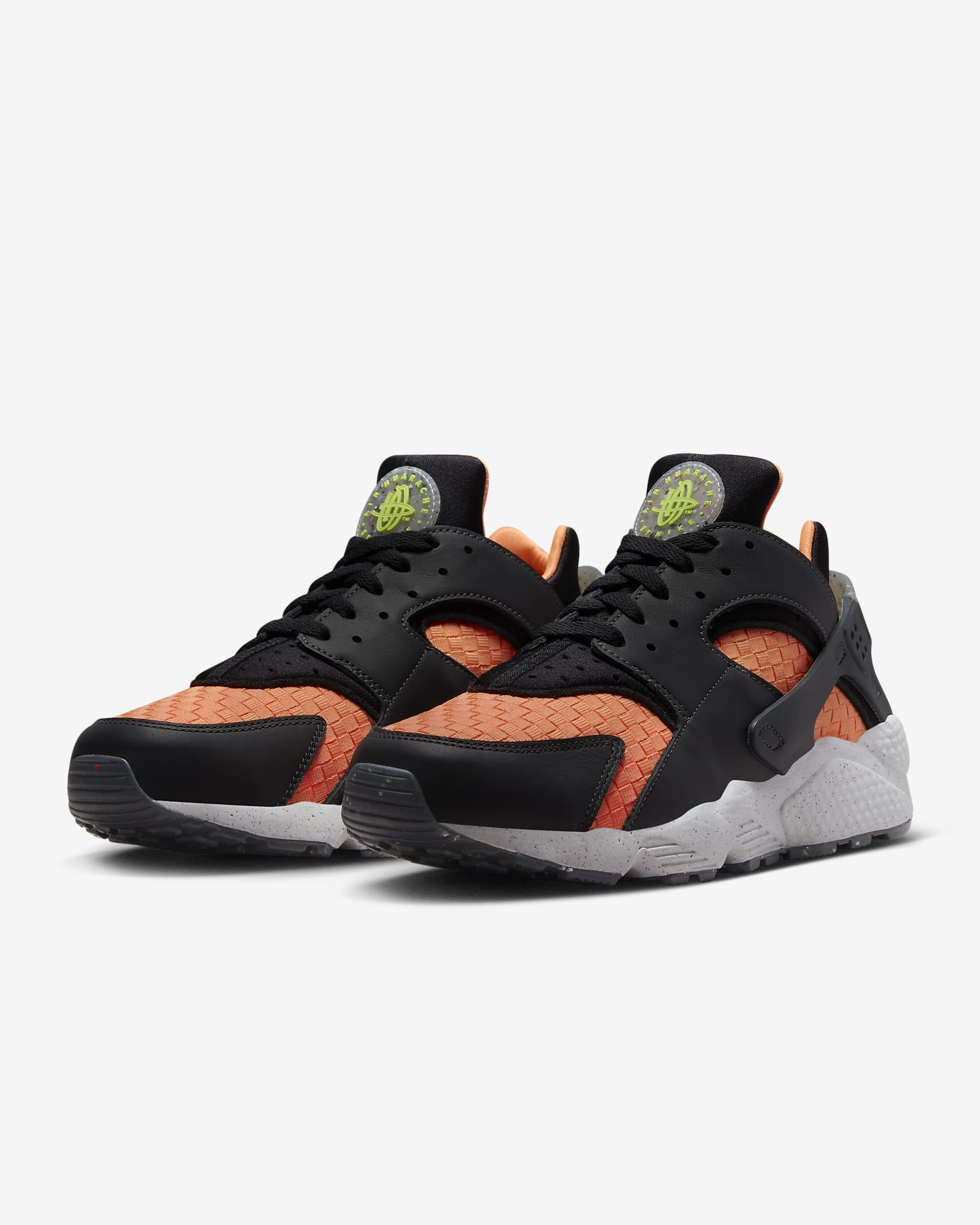 Nike Air Men's Huarache Crater Premium Shoes (Anthracite/Atomic Orange/White/Black)