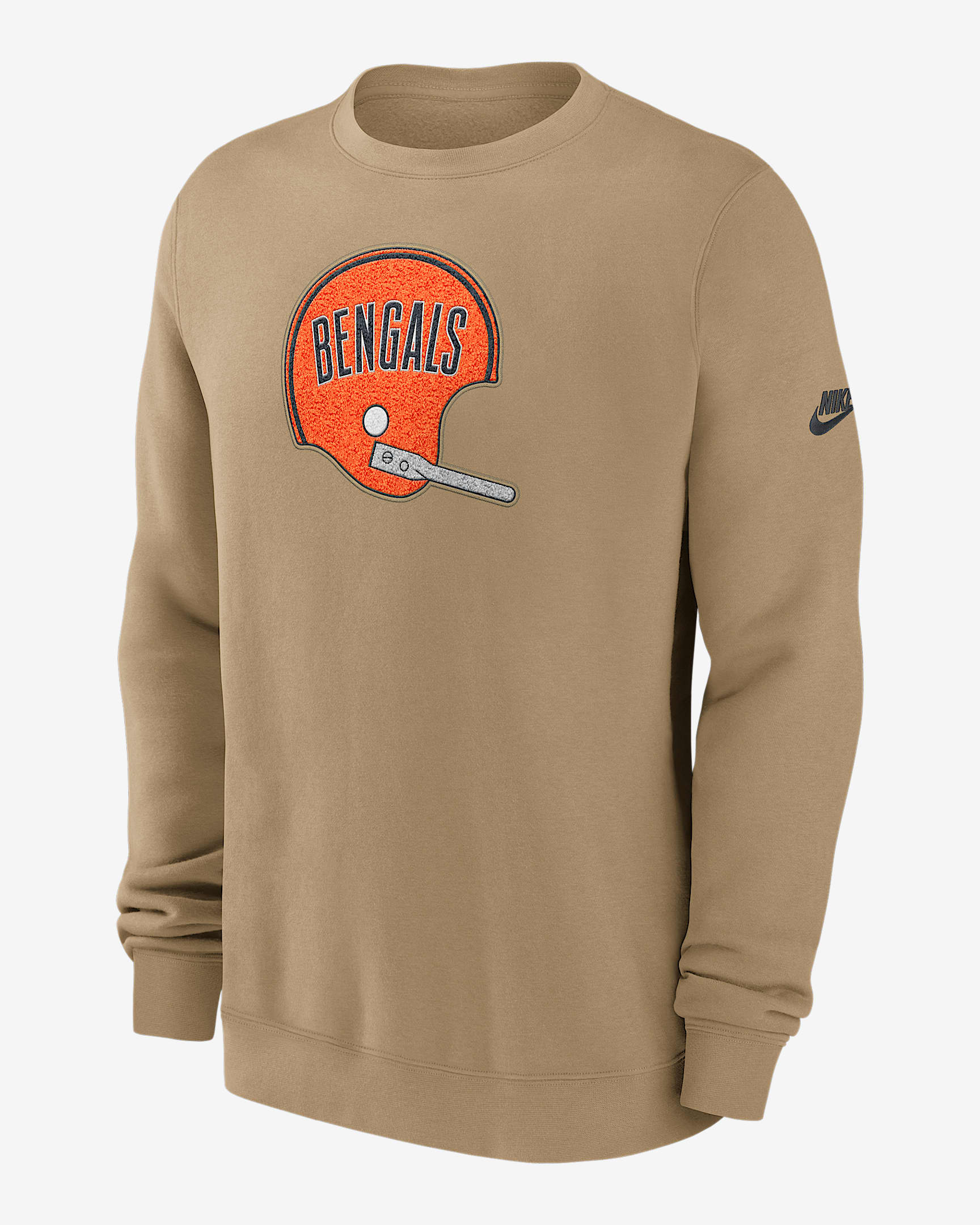 Cincinnati Bengals Swing Pass Rewind Club Men's Nike NFL Pullover Crew - Tan/Beige