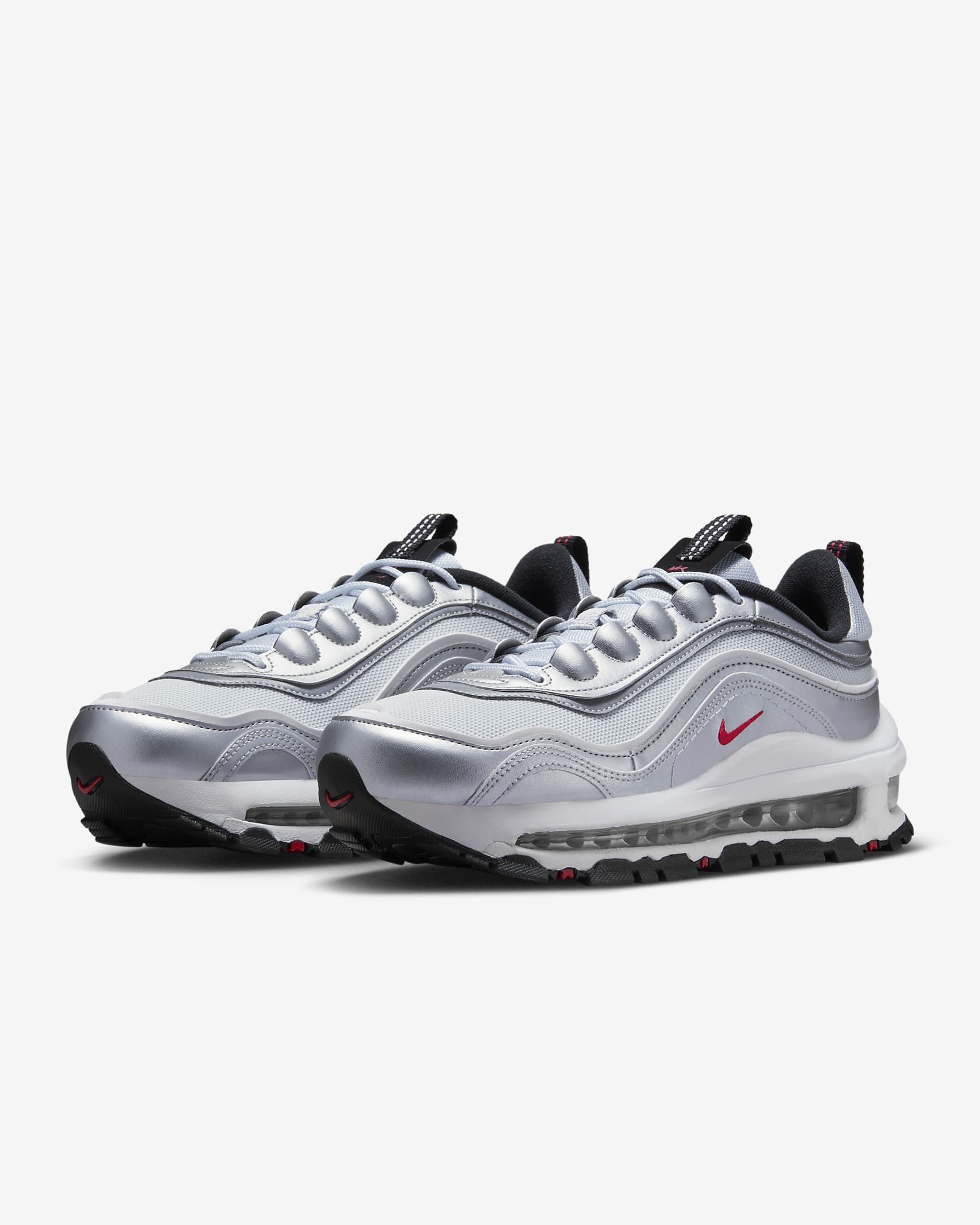 Nike Air Max 97 Futura Women's Shoes - Metallic Silver/Pure Platinum/White/University Red