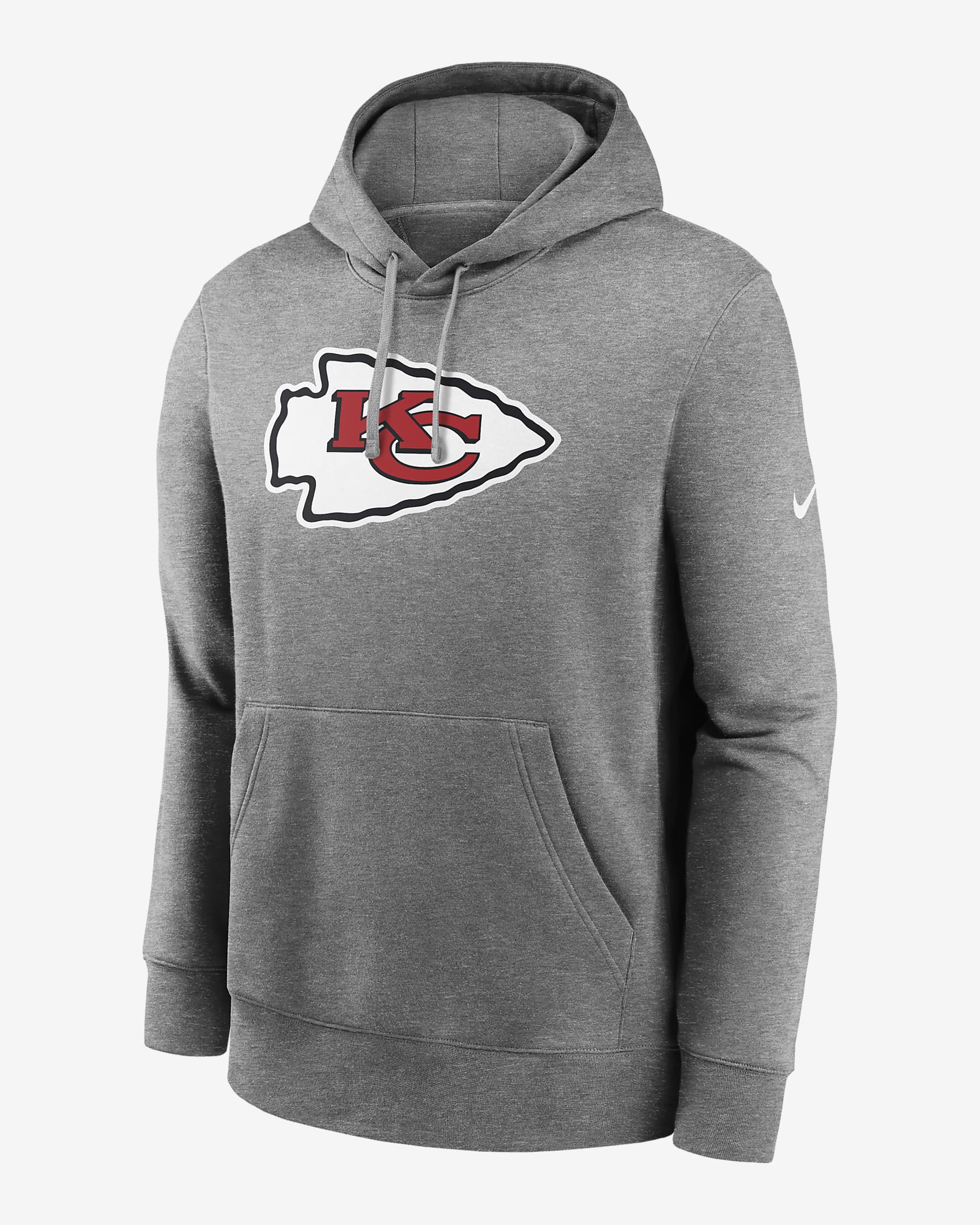 Nike Rewind Club (NFL Kansas City Chiefs) Men’s Pullover Hoodie - Charcoal Heather