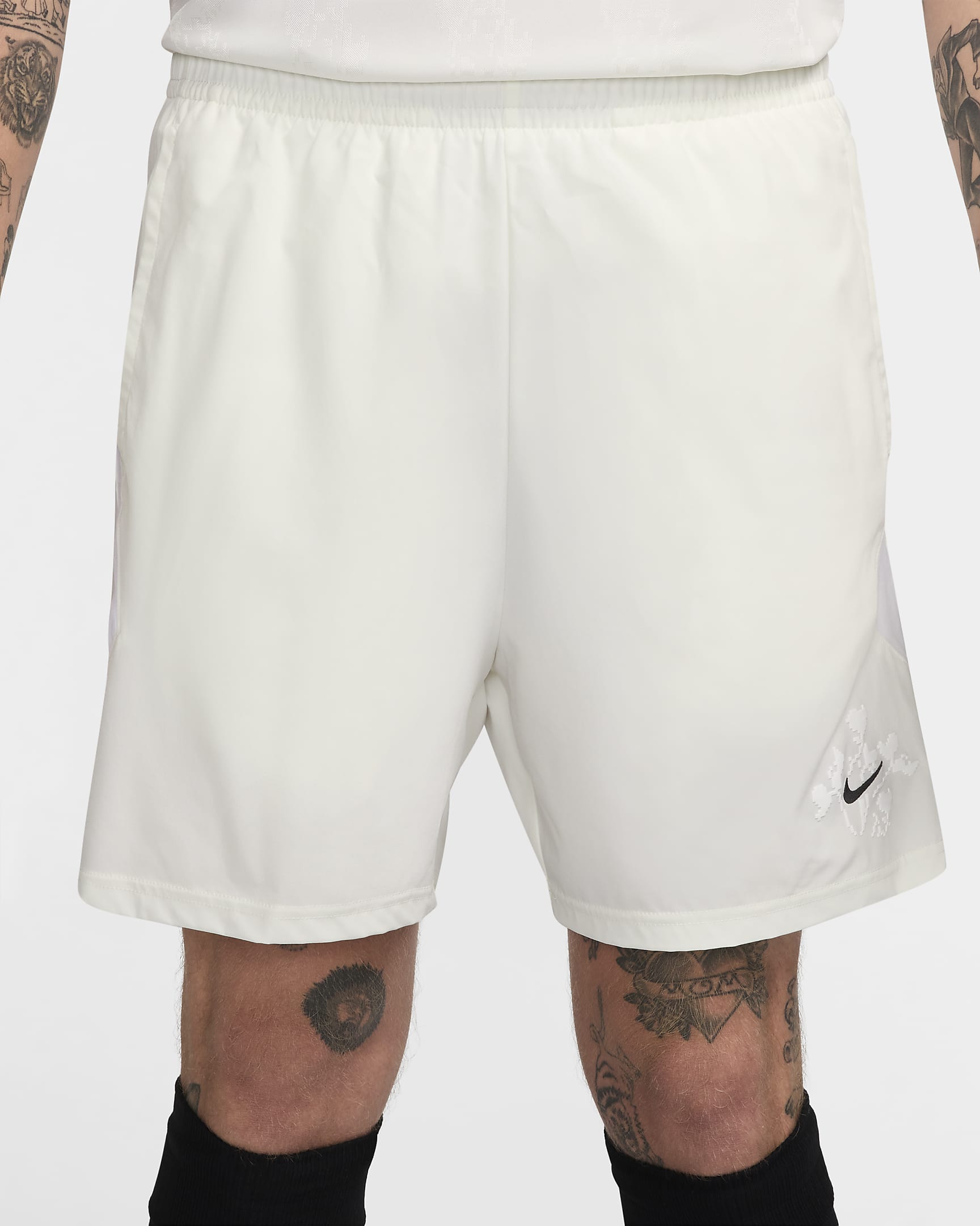 Shorts de fútbol Dri-FIT de 13 cm para hombre Nike Culture of Football - Vela/Blanco/Negro