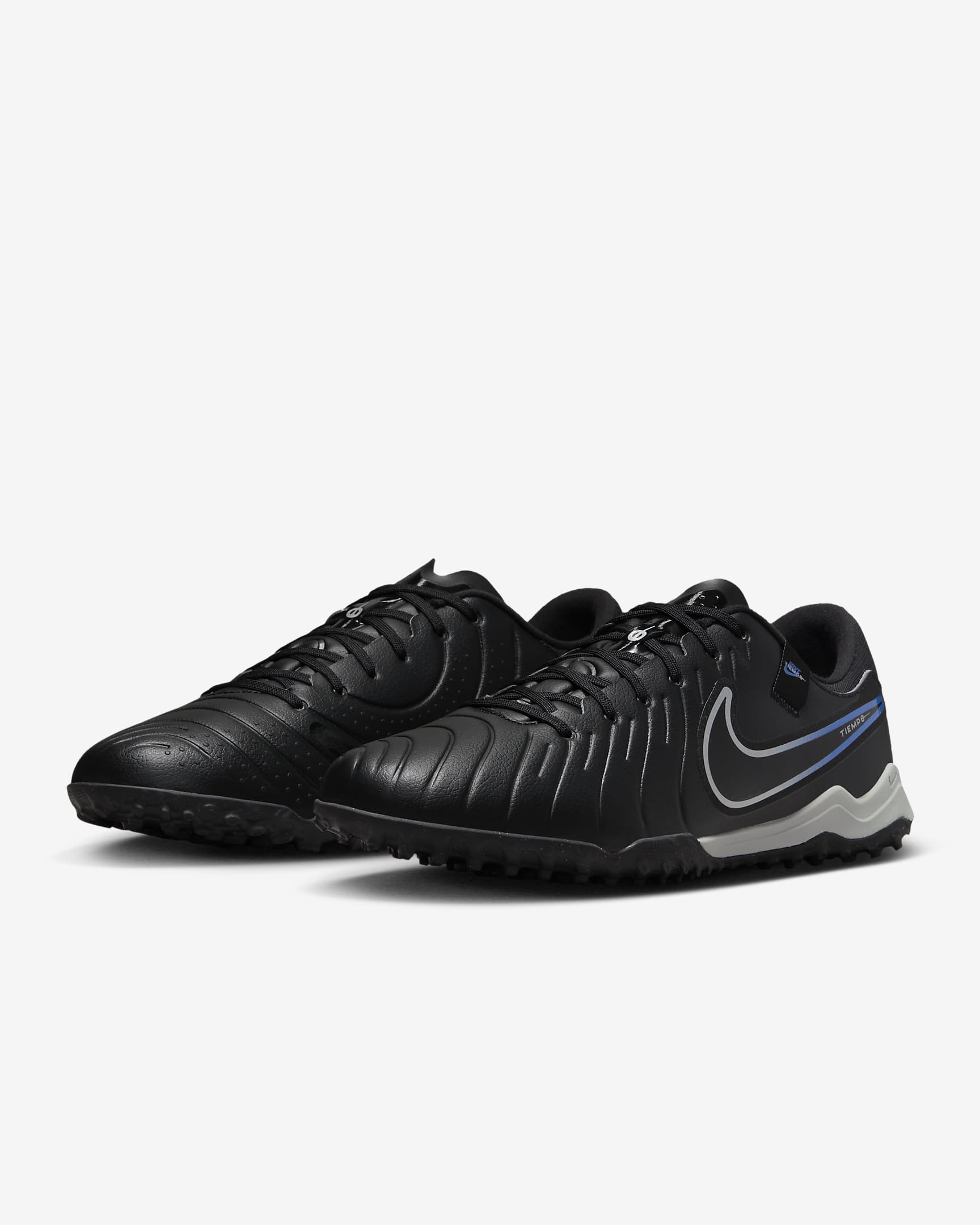 Nike Tiempo Legend 10 Academy Turf Low-Top Soccer Shoes - Black/Hyper Royal/Chrome