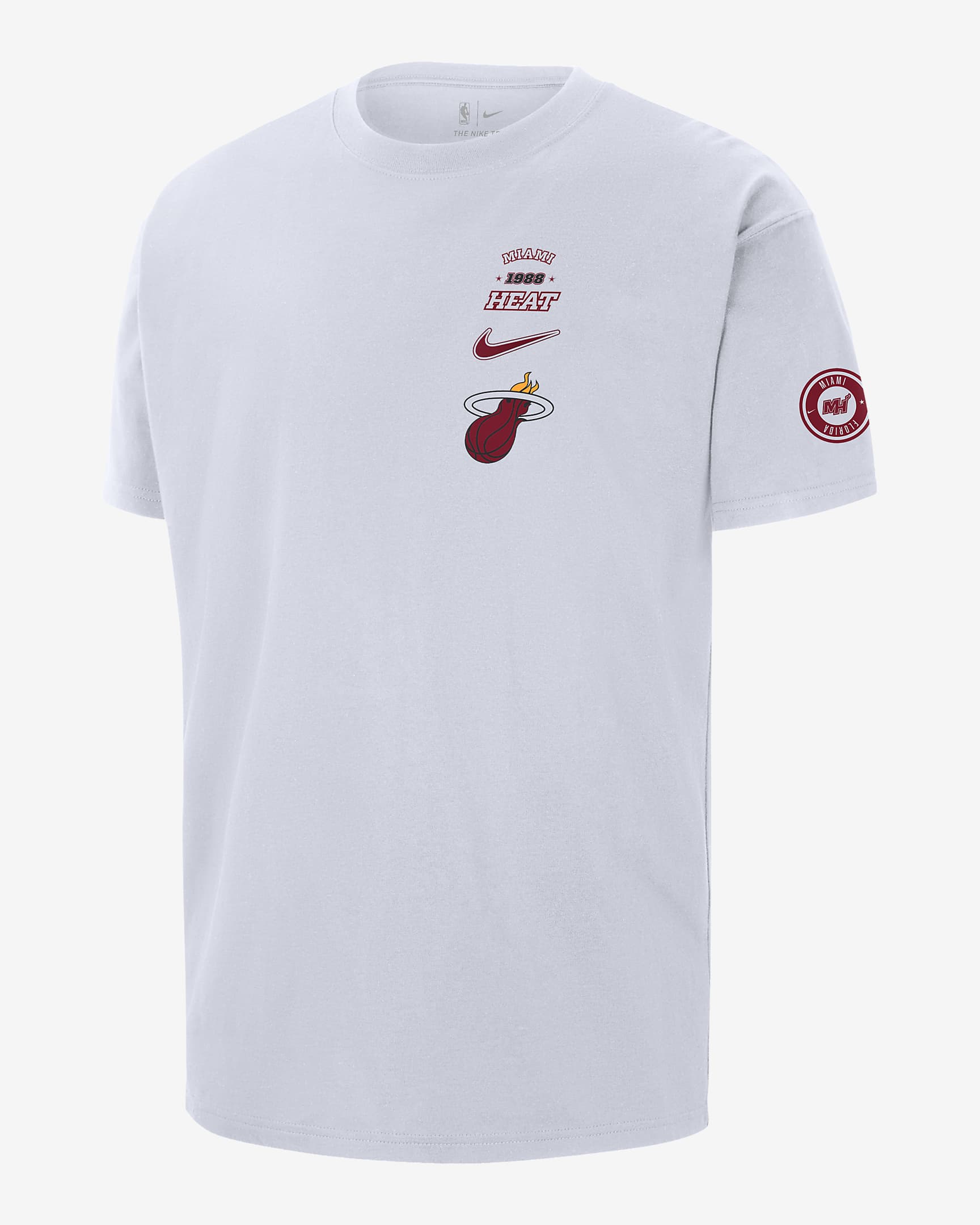 Miami Heat Courtside Men's Nike NBA T-Shirt - White