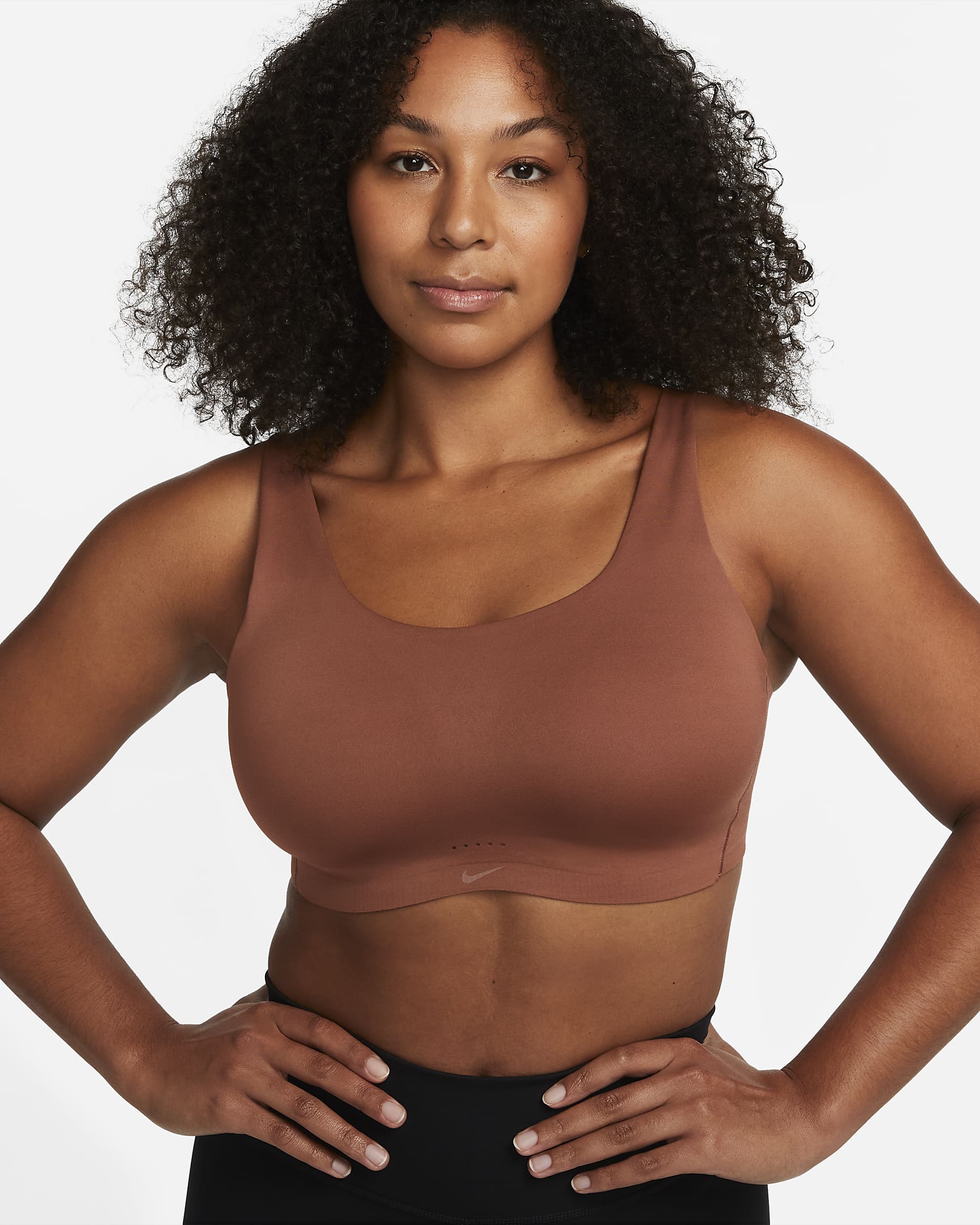 Nike Alate Coverage Women's Medium-Support Padded Sports Bra - Red Bark/Red Bark/White