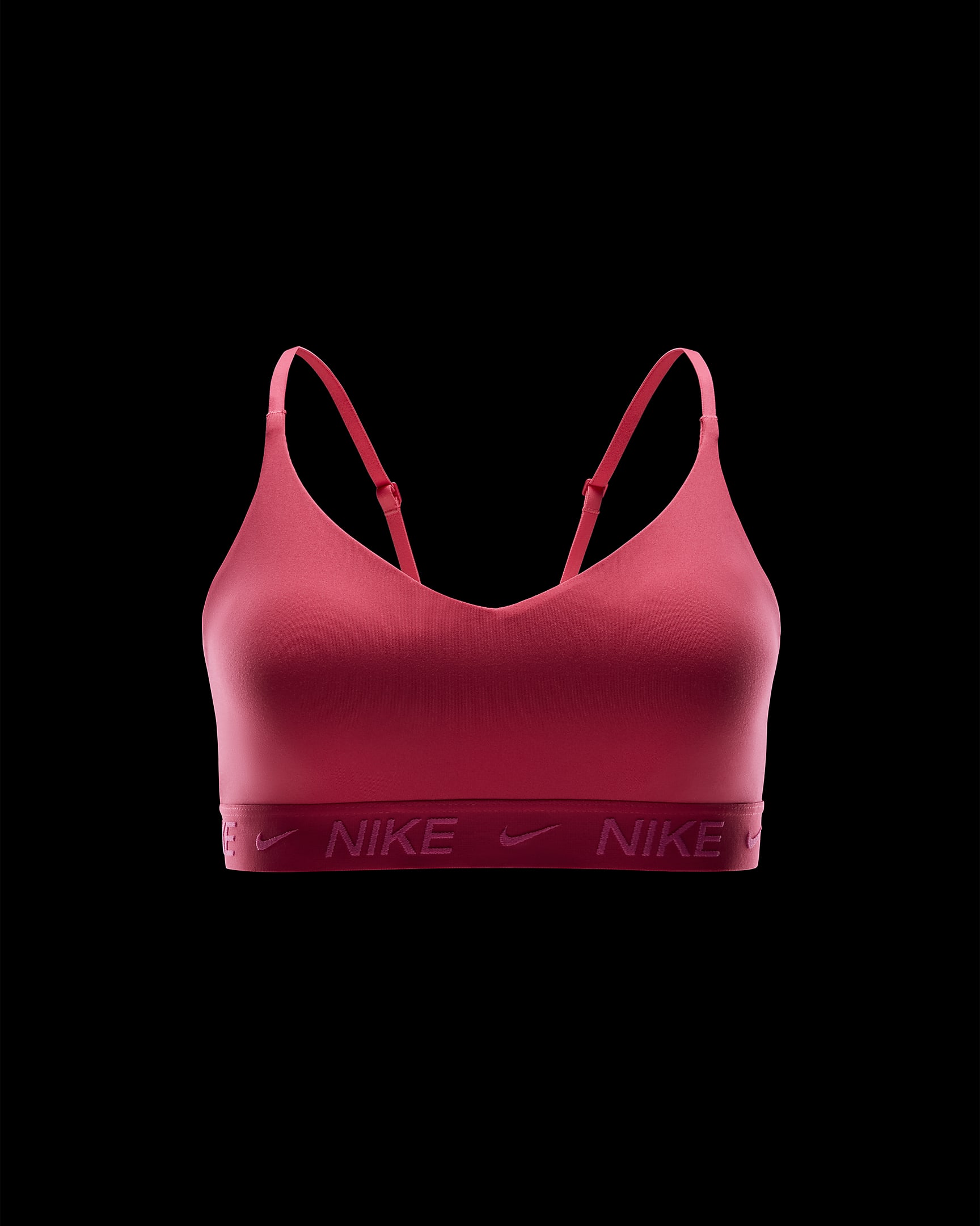 Bra deportivo ajustable acolchado para mujer Nike Indy Light Support - Rosa margarita