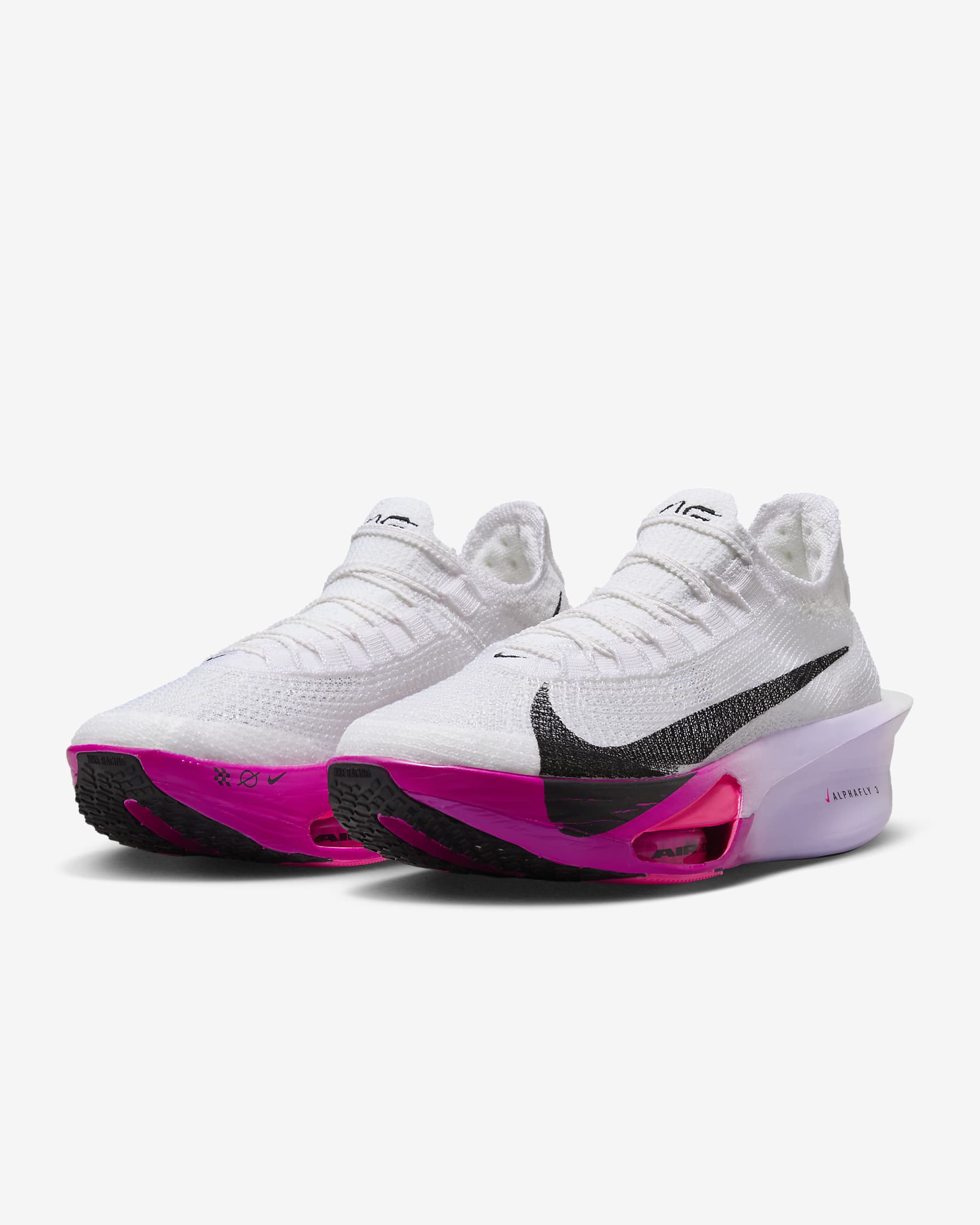 Nike Alphafly 3 Women's Road Racing Shoes - White/Purple Agate/Vivid Grape/Black