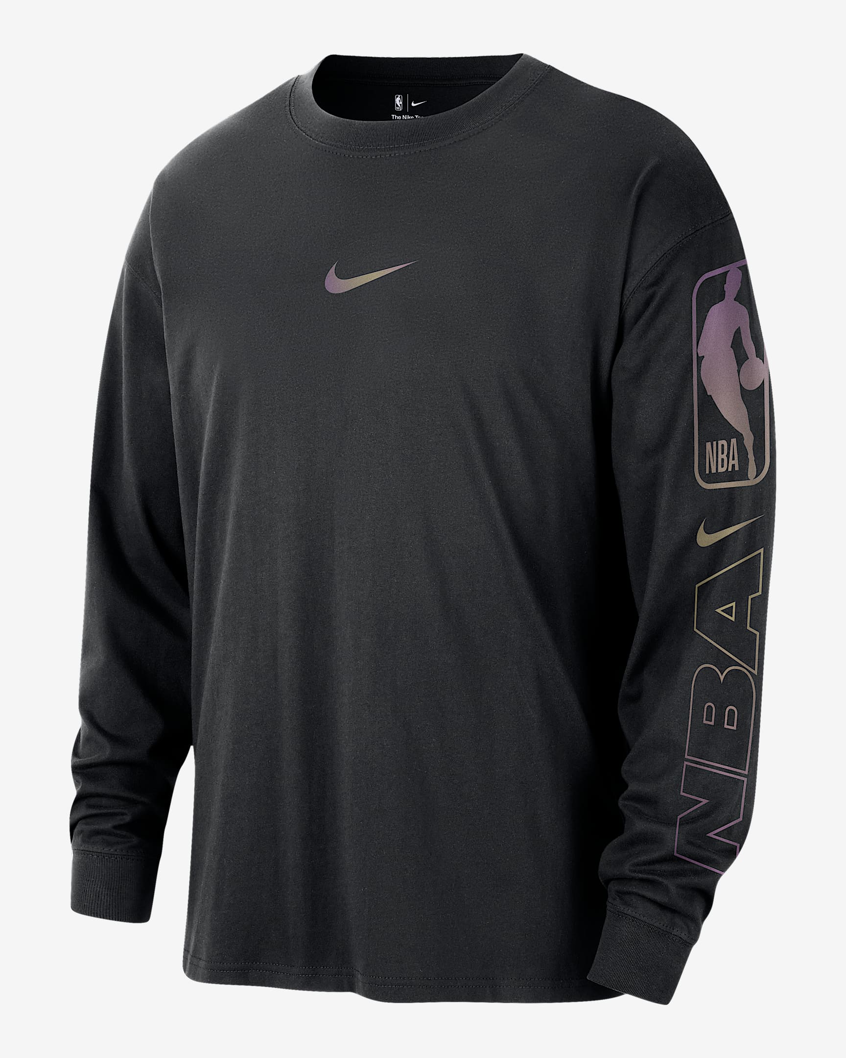 Playera Nike de la NBA Max90 de manga larga para hombre Team 31 - Negro